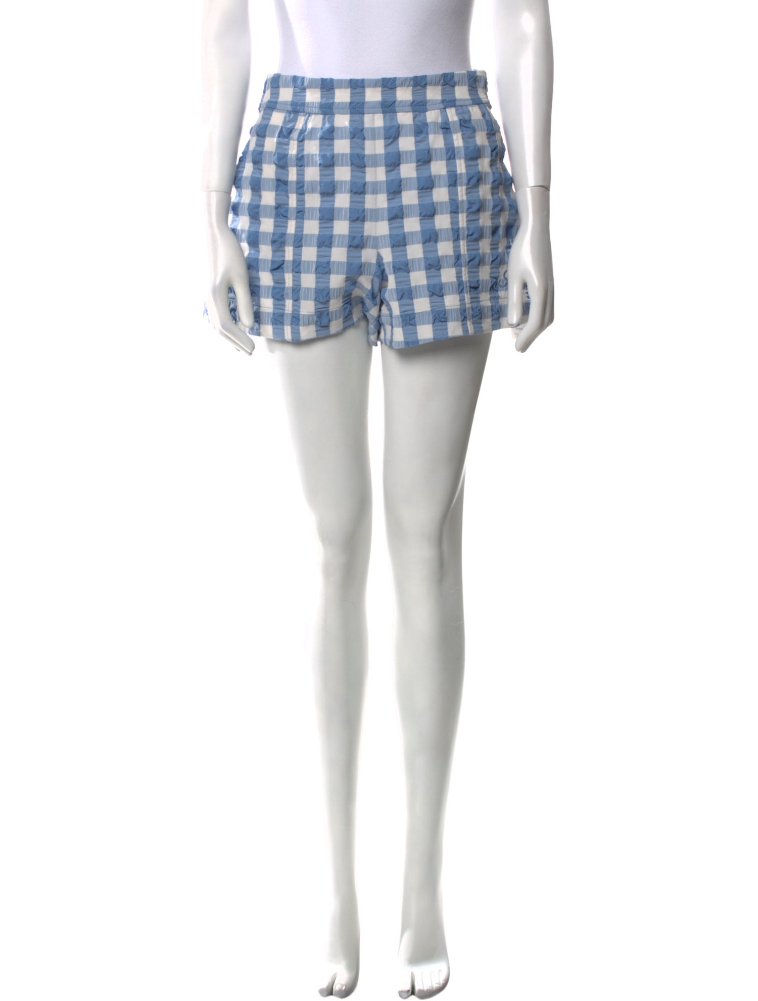 Simkhai Plaid Print Mini Shorts