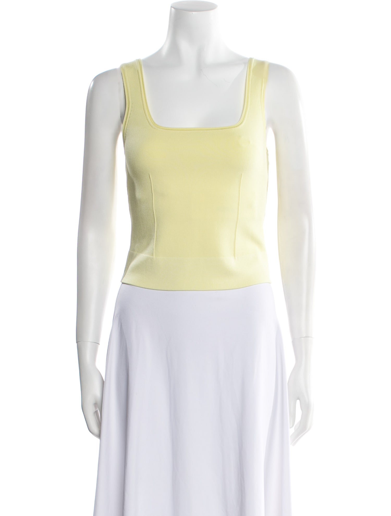Simkhai Square Neckline Sleeveless Crop Top