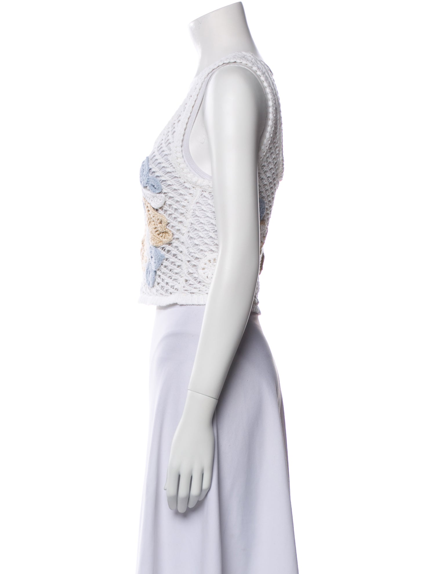 Simkhai Printed Scoop Neck Crop Top