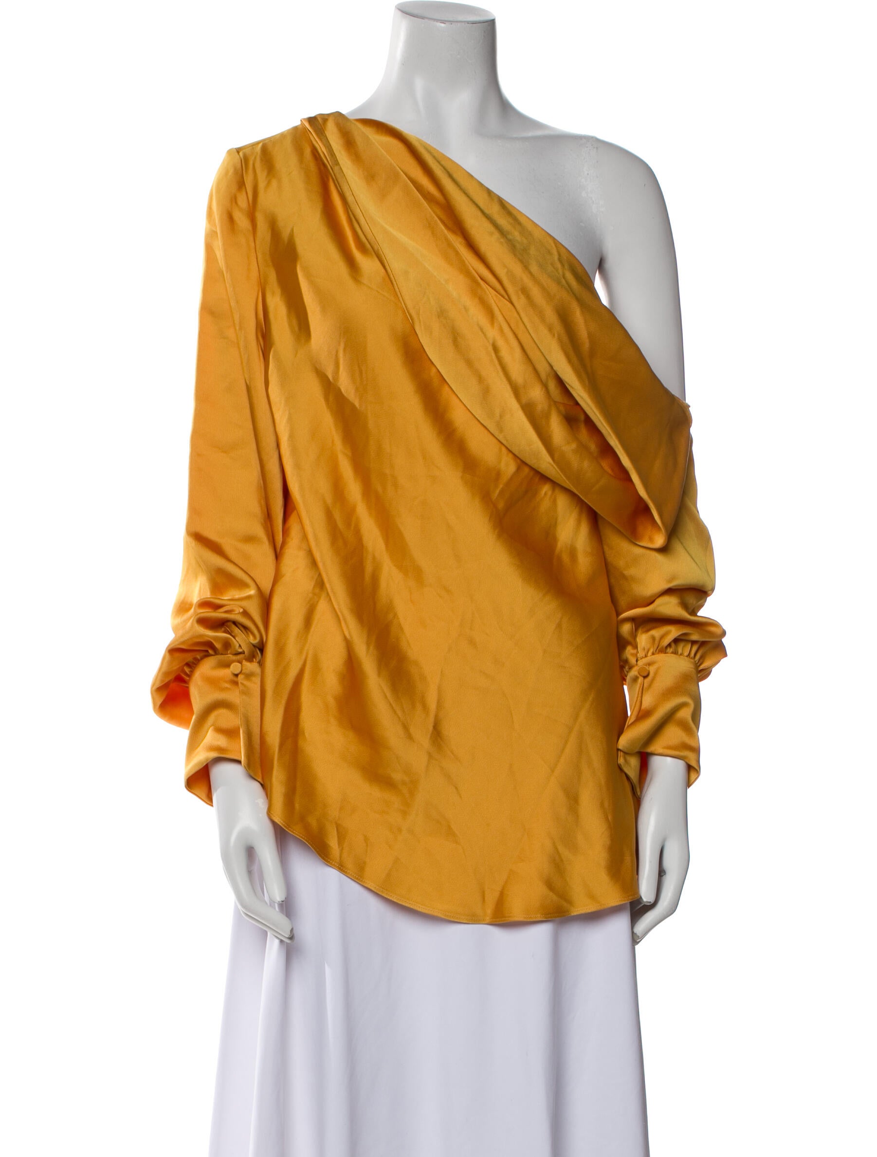 Simkhai One-Shoulder Long Sleeve Blouse