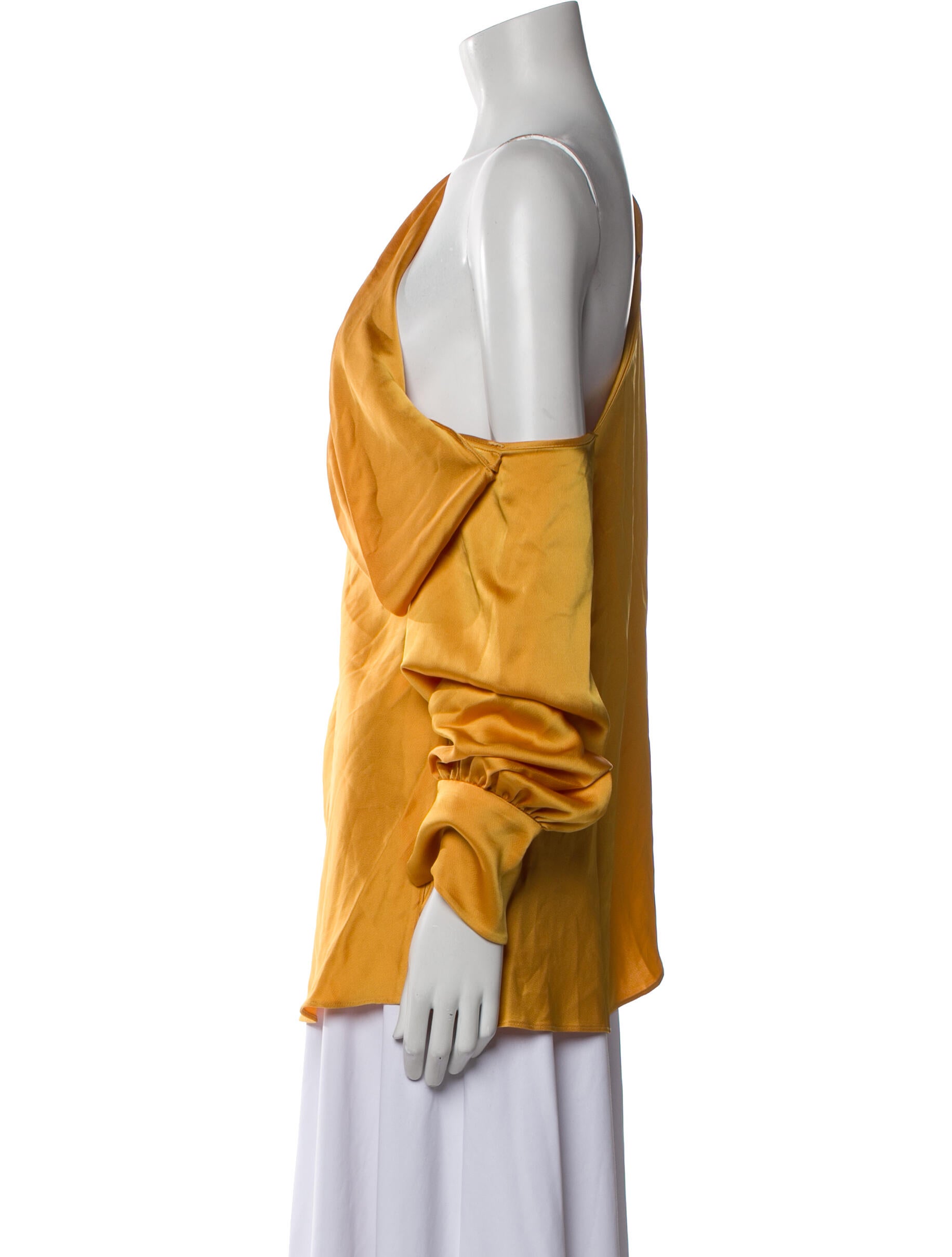 Simkhai One-Shoulder Long Sleeve Blouse