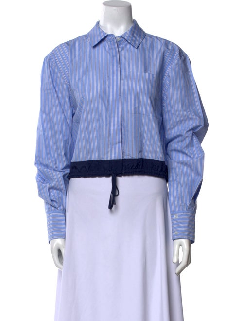 Simkhai Striped Long Sleeve Crop Top