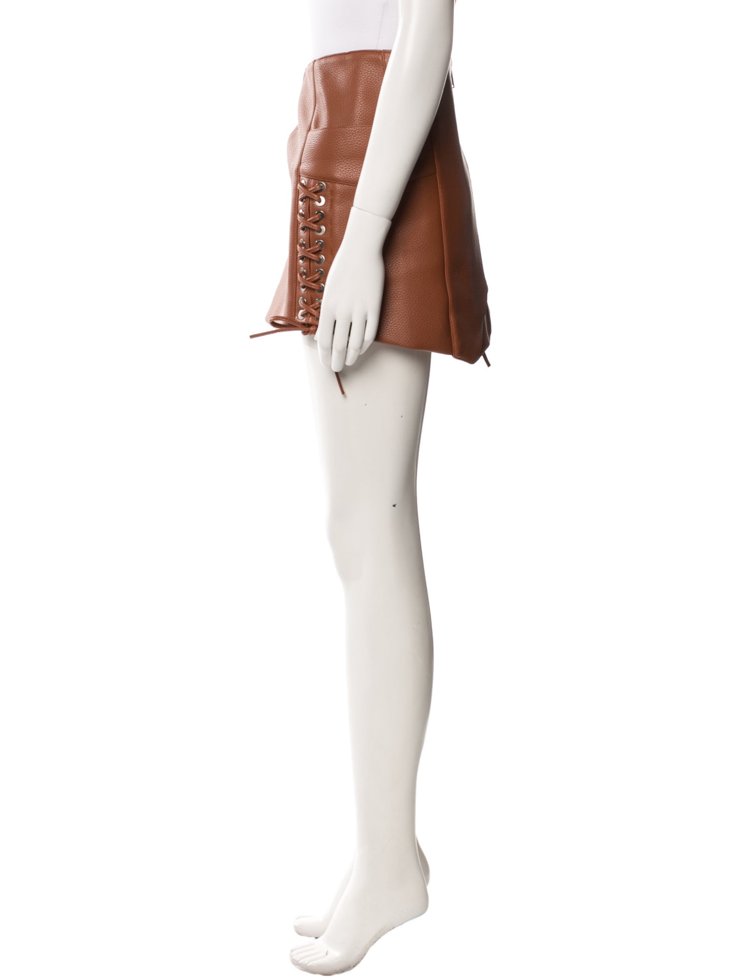 Simkhai Leather Mini Skirt