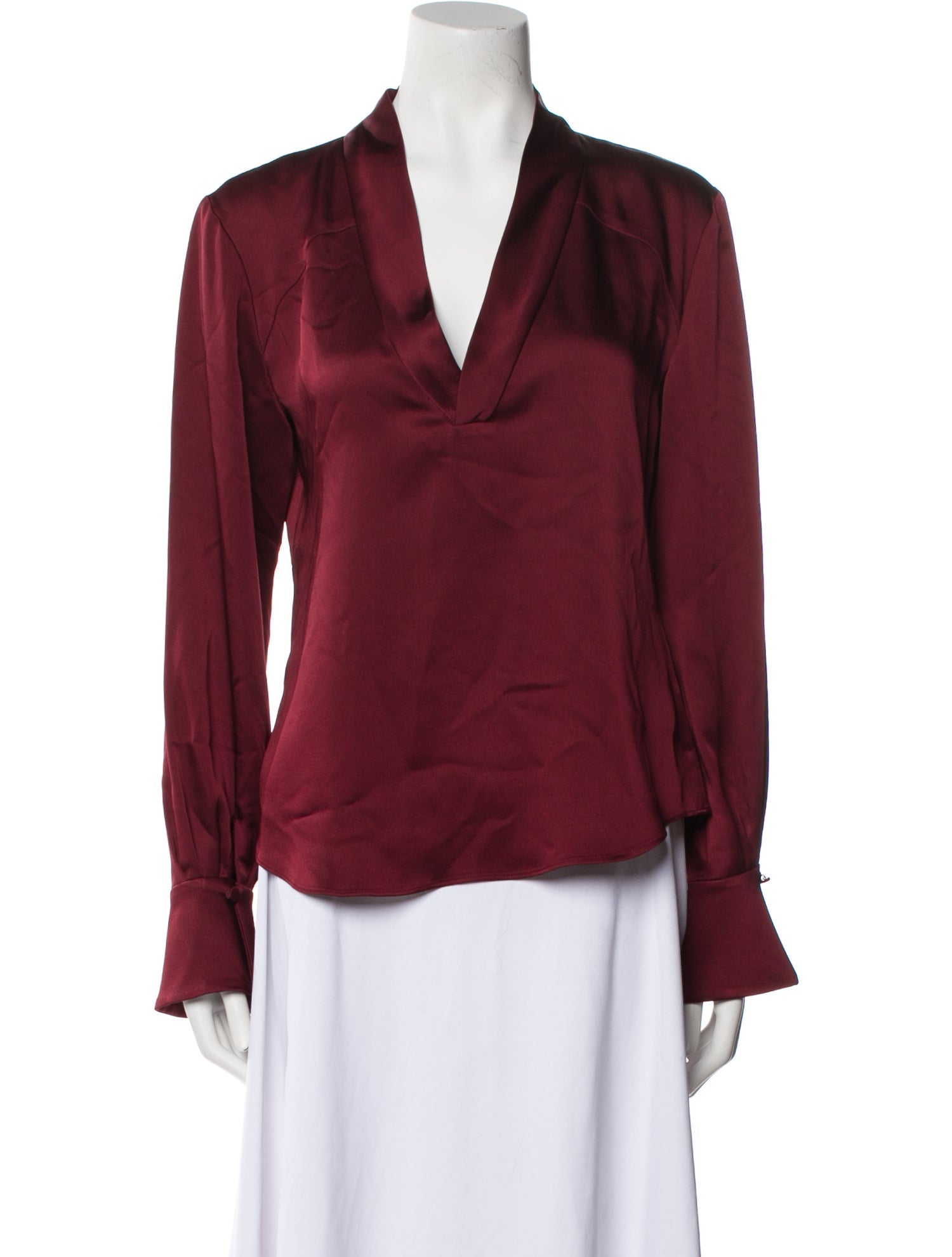 Simkhai Satin V-Neck Blouse