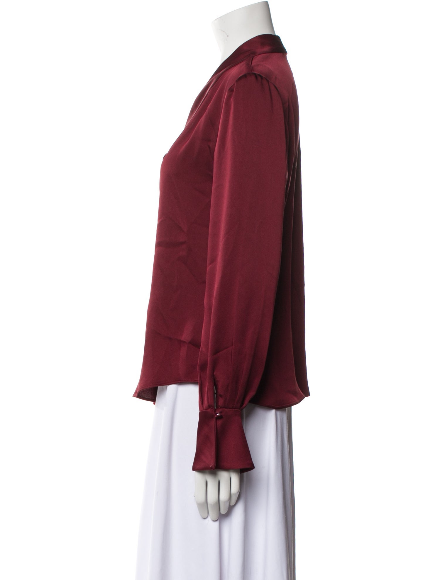 Simkhai Satin V-Neck Blouse