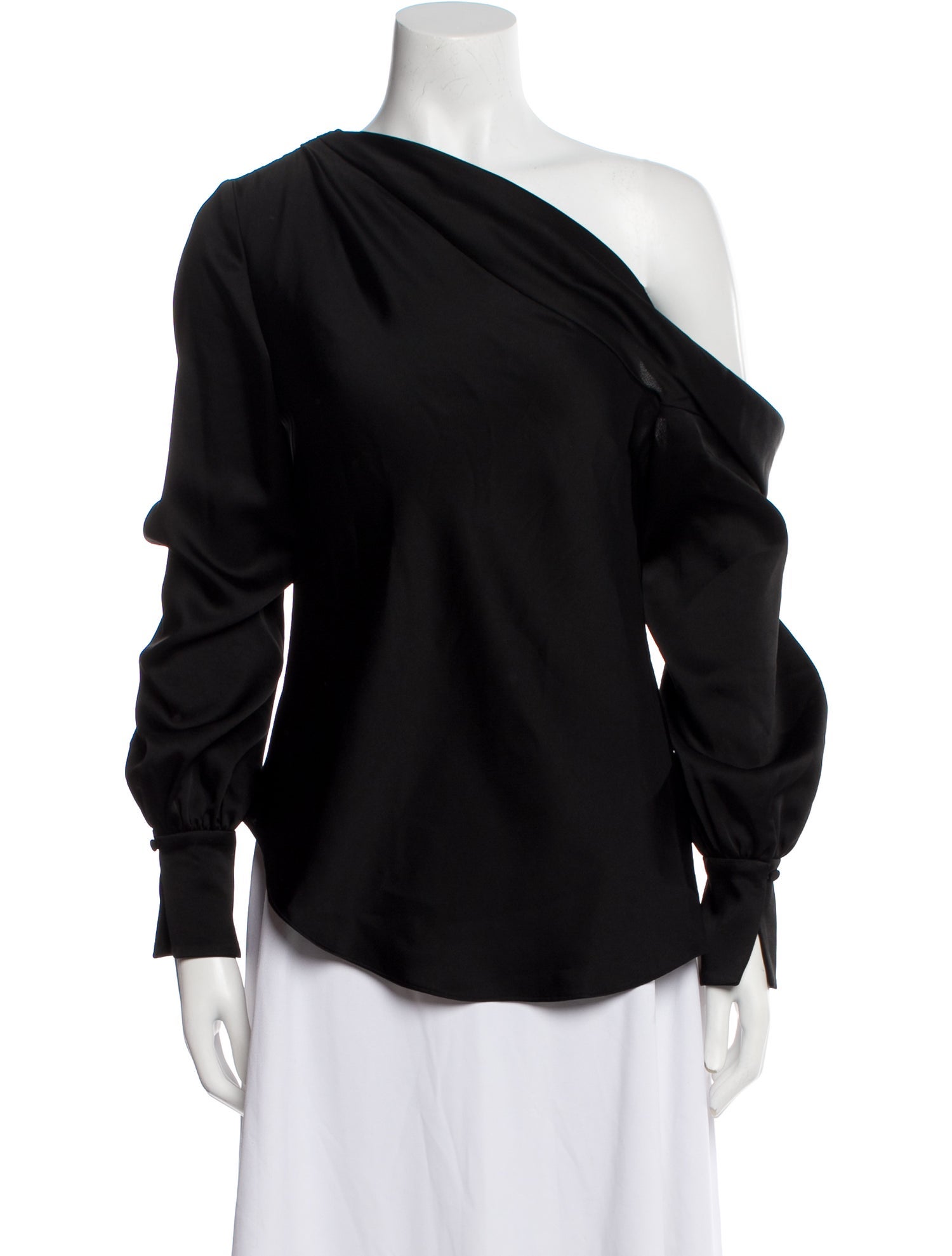 Simkhai One-Shoulder Long Sleeve Blouse