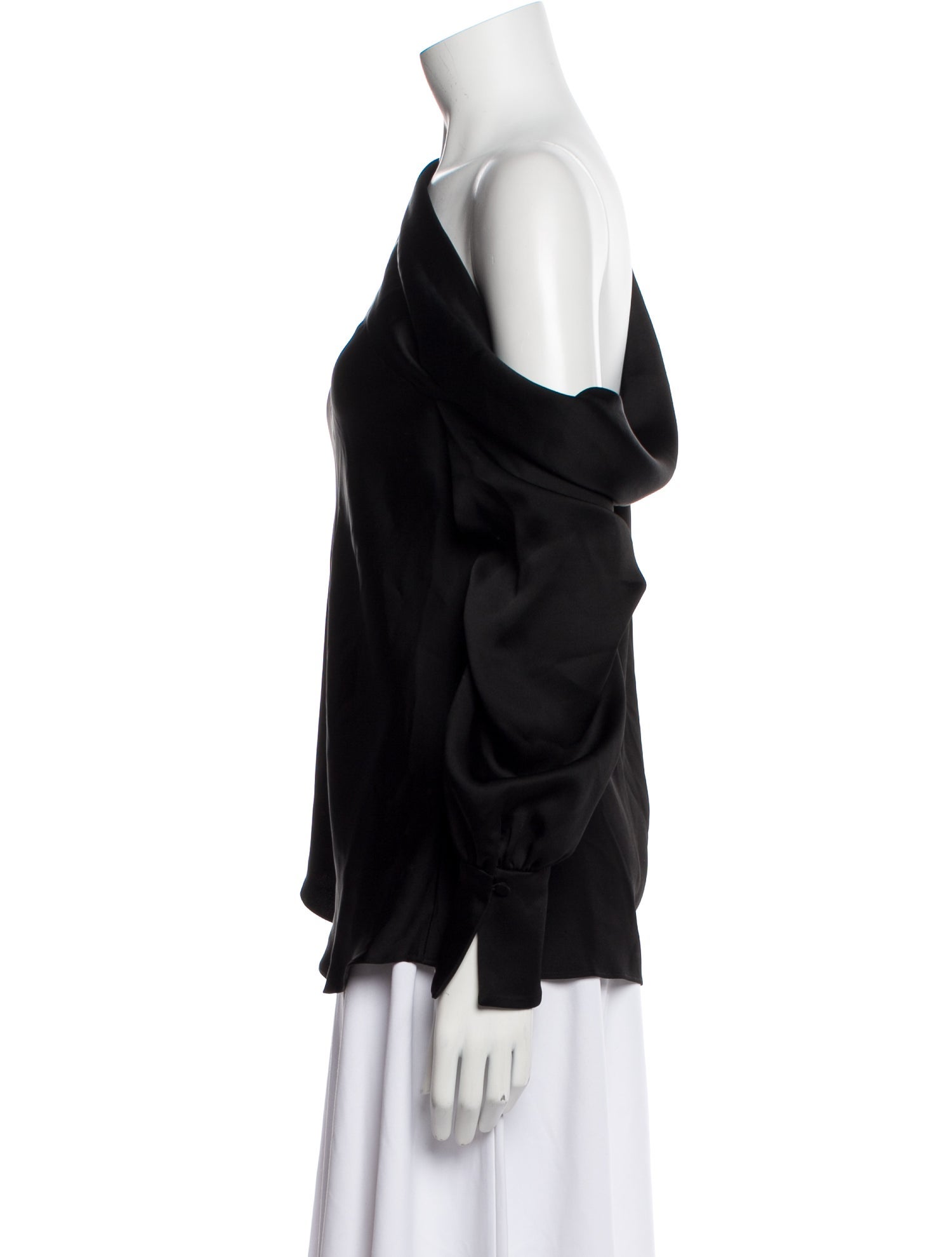 Simkhai One-Shoulder Long Sleeve Blouse