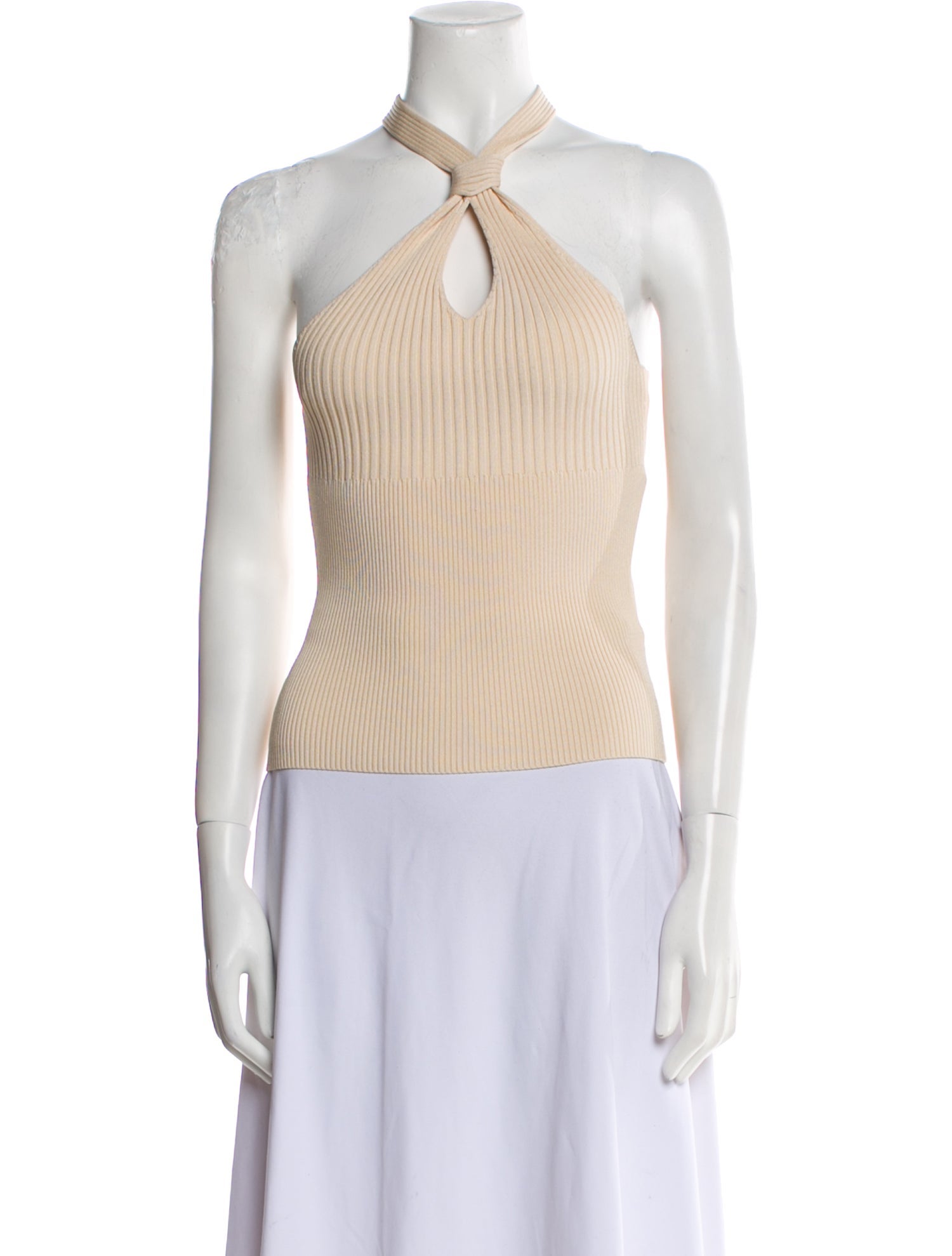 Simkhai Halterneck Sleeveless Crop Top