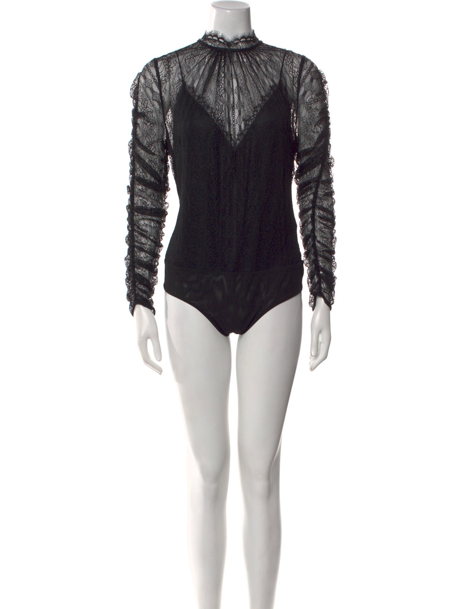 Simkhai Lace Mock Neck Bodysuit