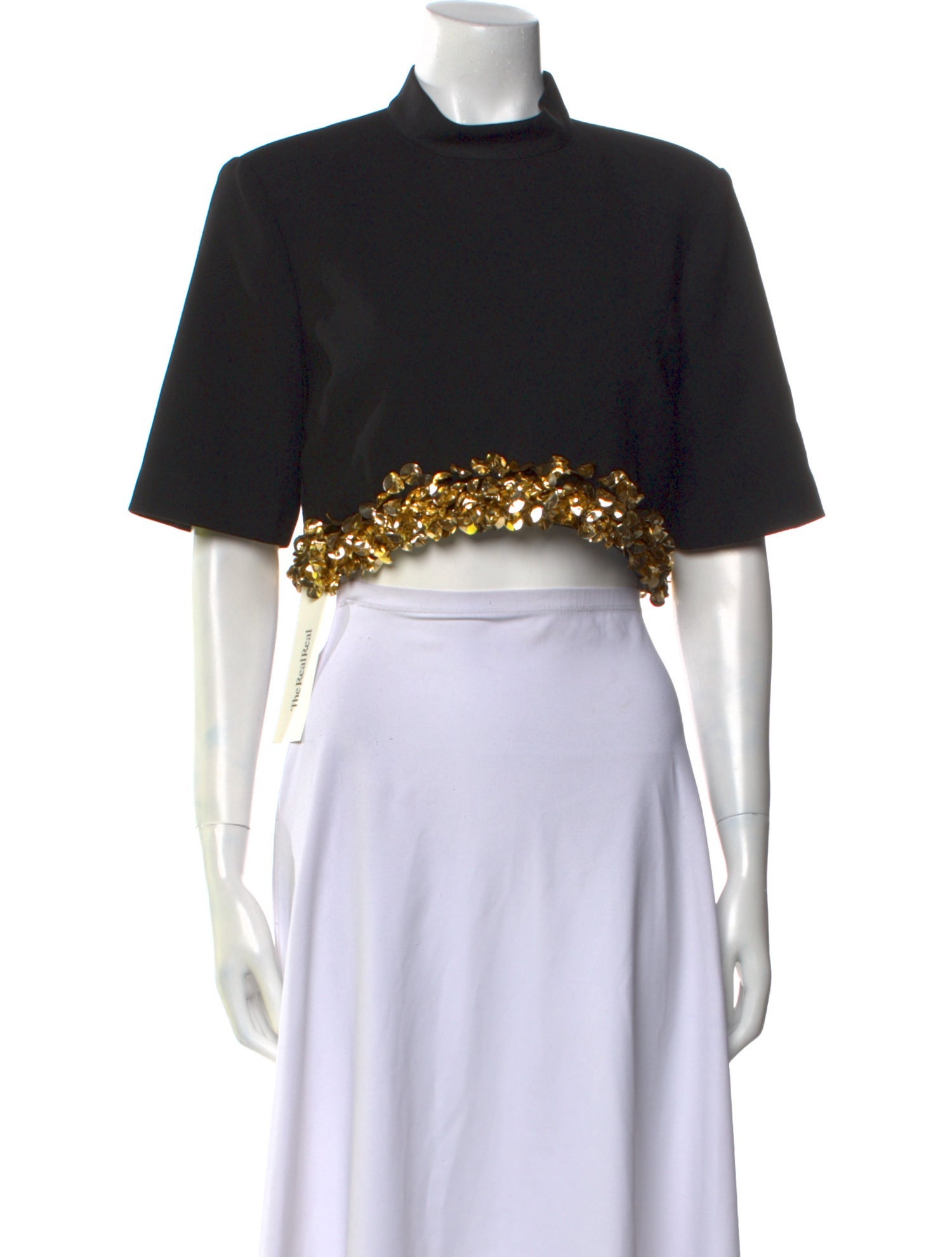 Simkhai Mock Neck Short Sleeve Crop Top w/ Tags