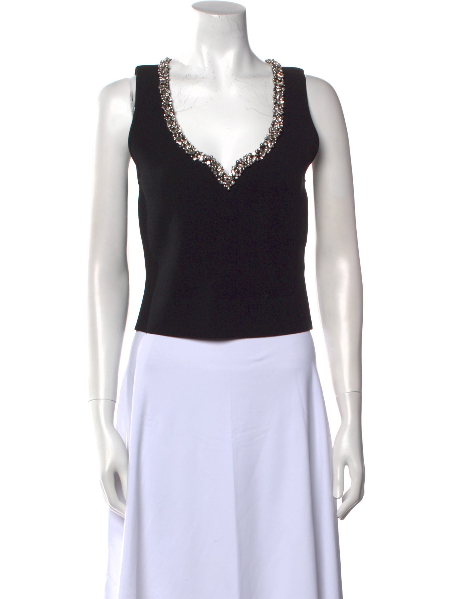 Simkhai V-Neck Sleeveless Crop Top
