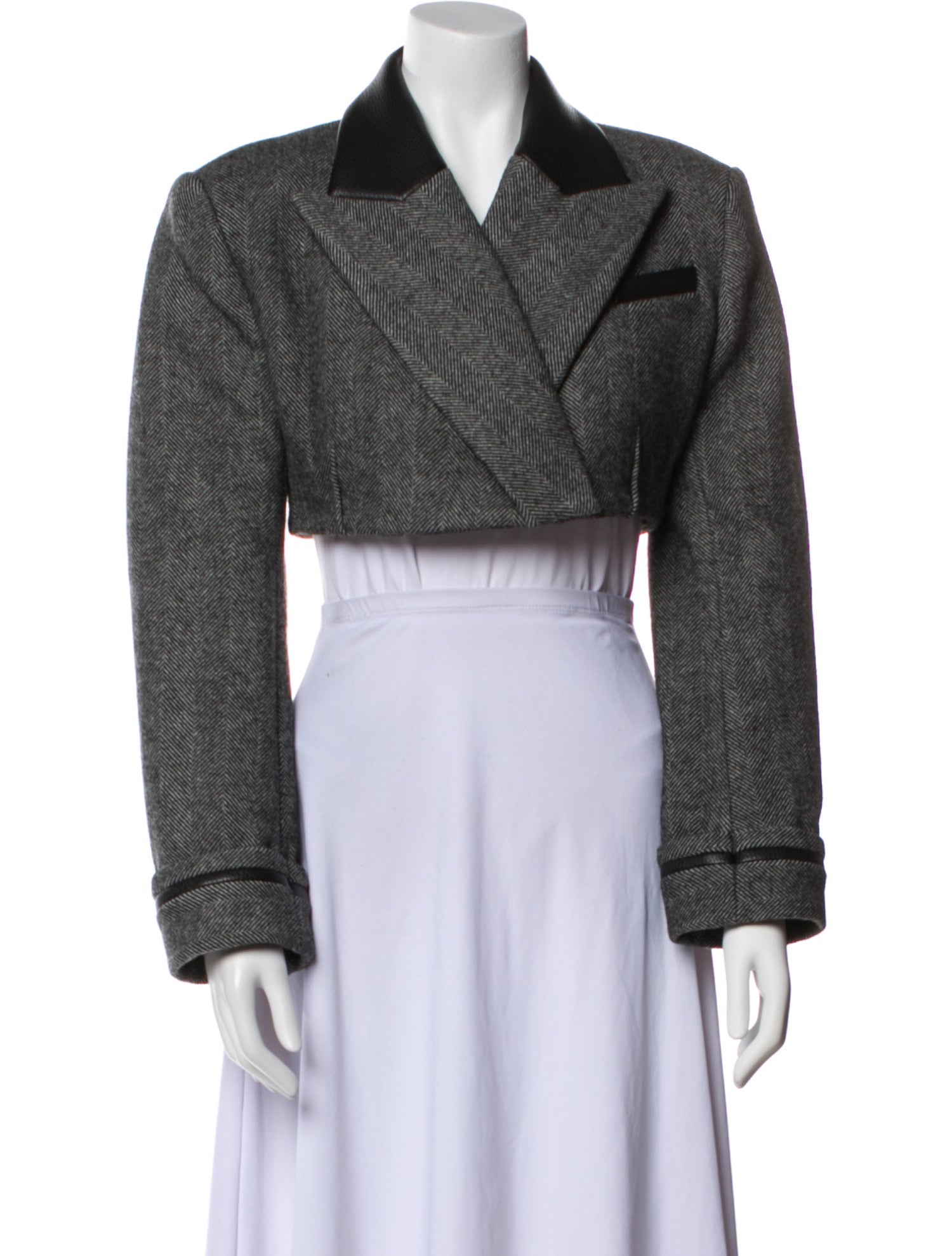 Simkhai Wool Plaid Print Bolero w/ Tags