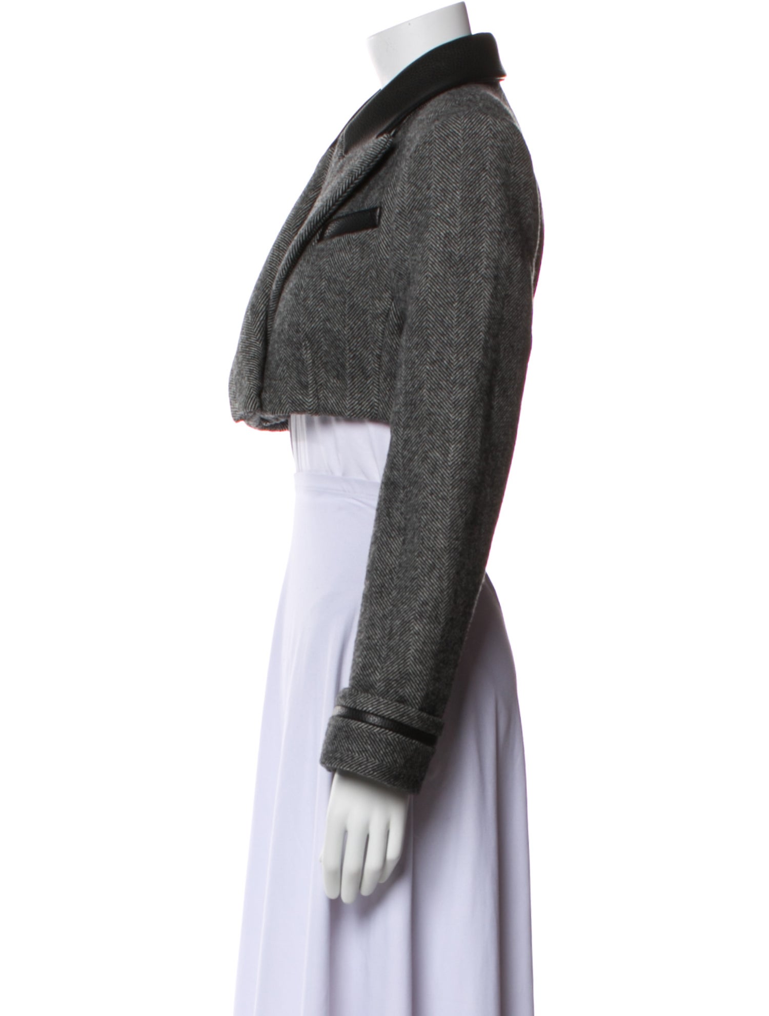 Simkhai Wool Plaid Print Bolero w/ Tags