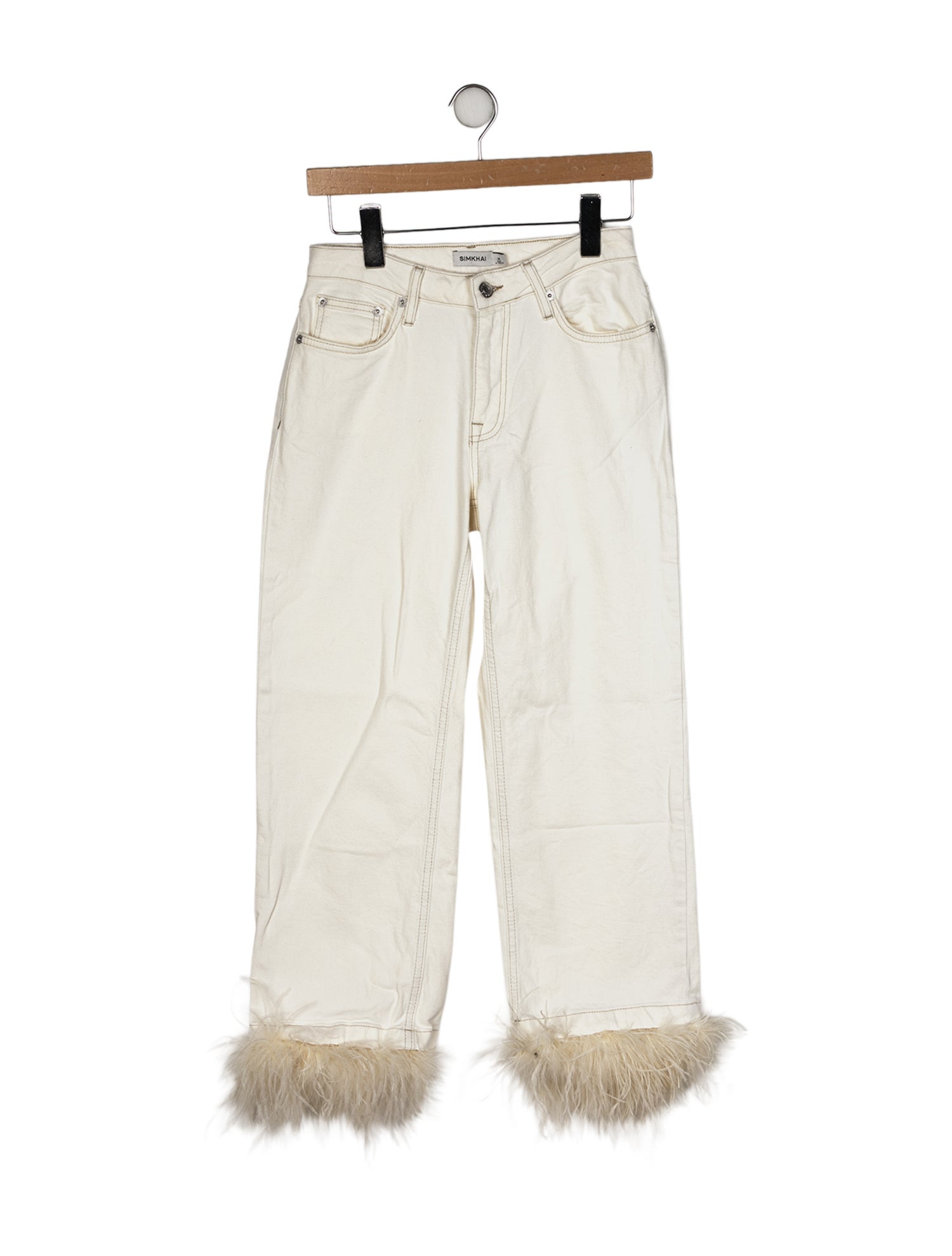 Simkhai Mid-Rise Straight Leg Jeans