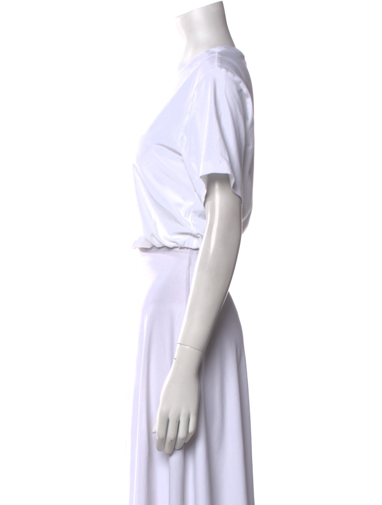 Simkhai Crew Neck Short Sleeve Crop Top