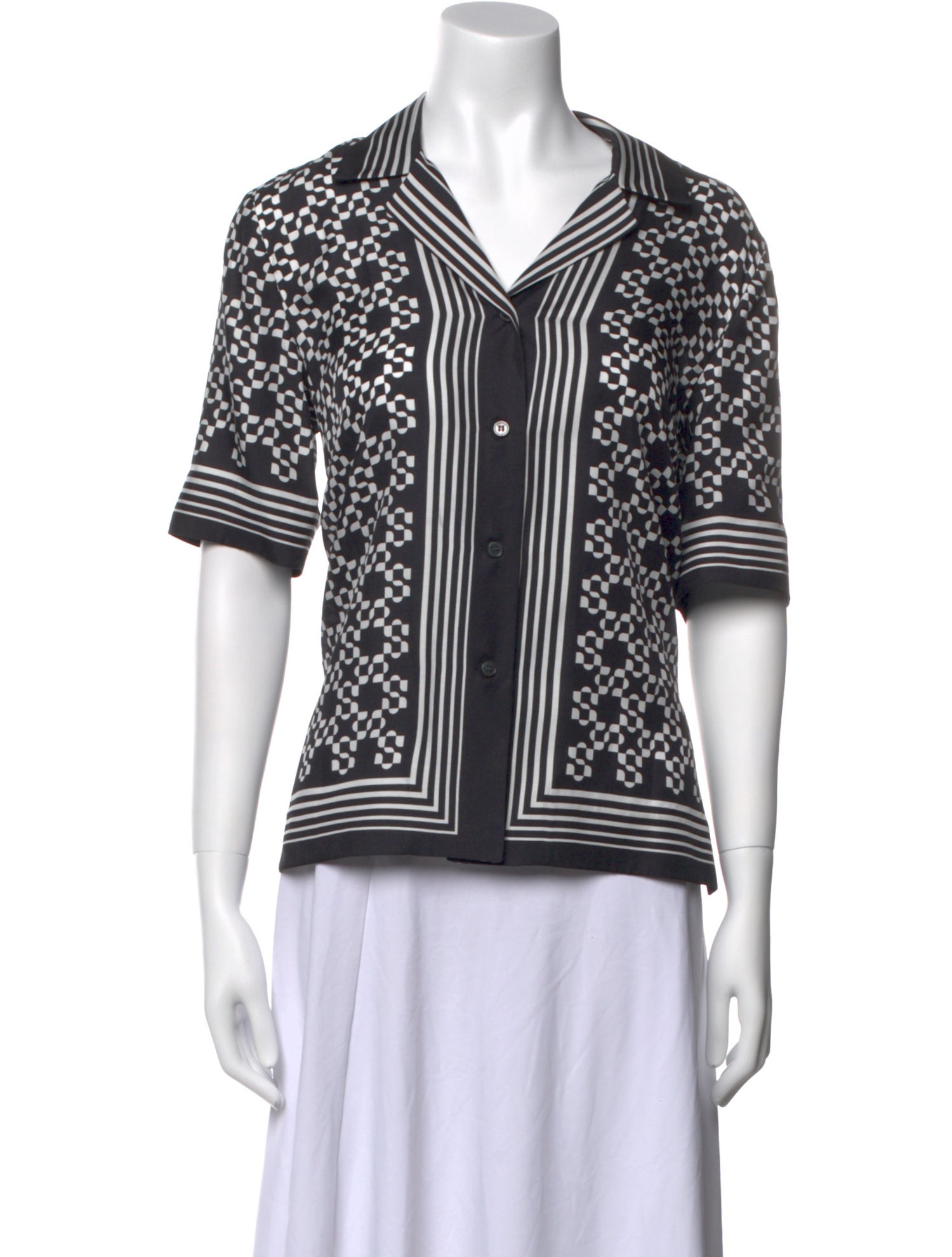 Simkhai Silk Printed Top w/ Tags