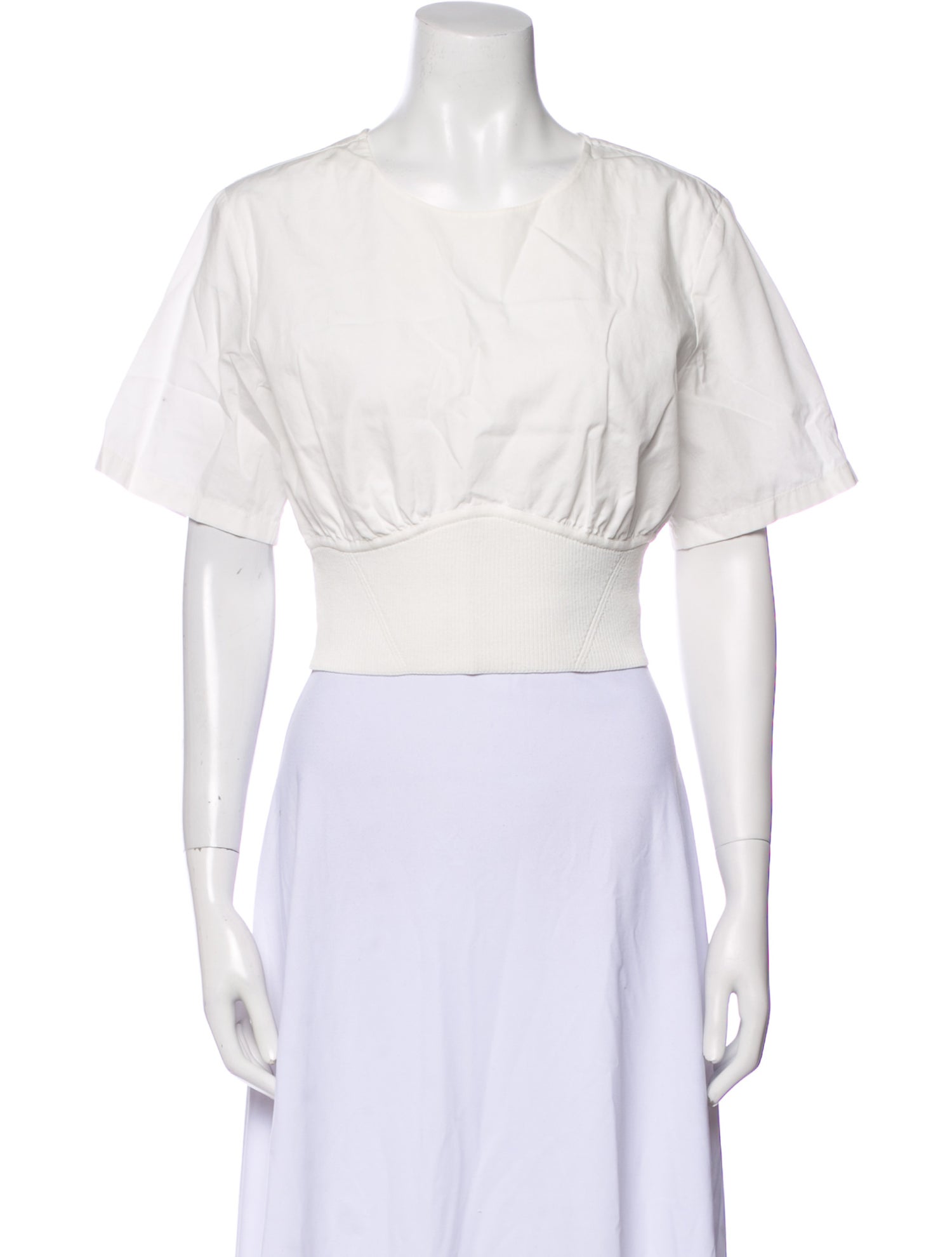 Simkhai V-Neck Short Sleeve Crop Top