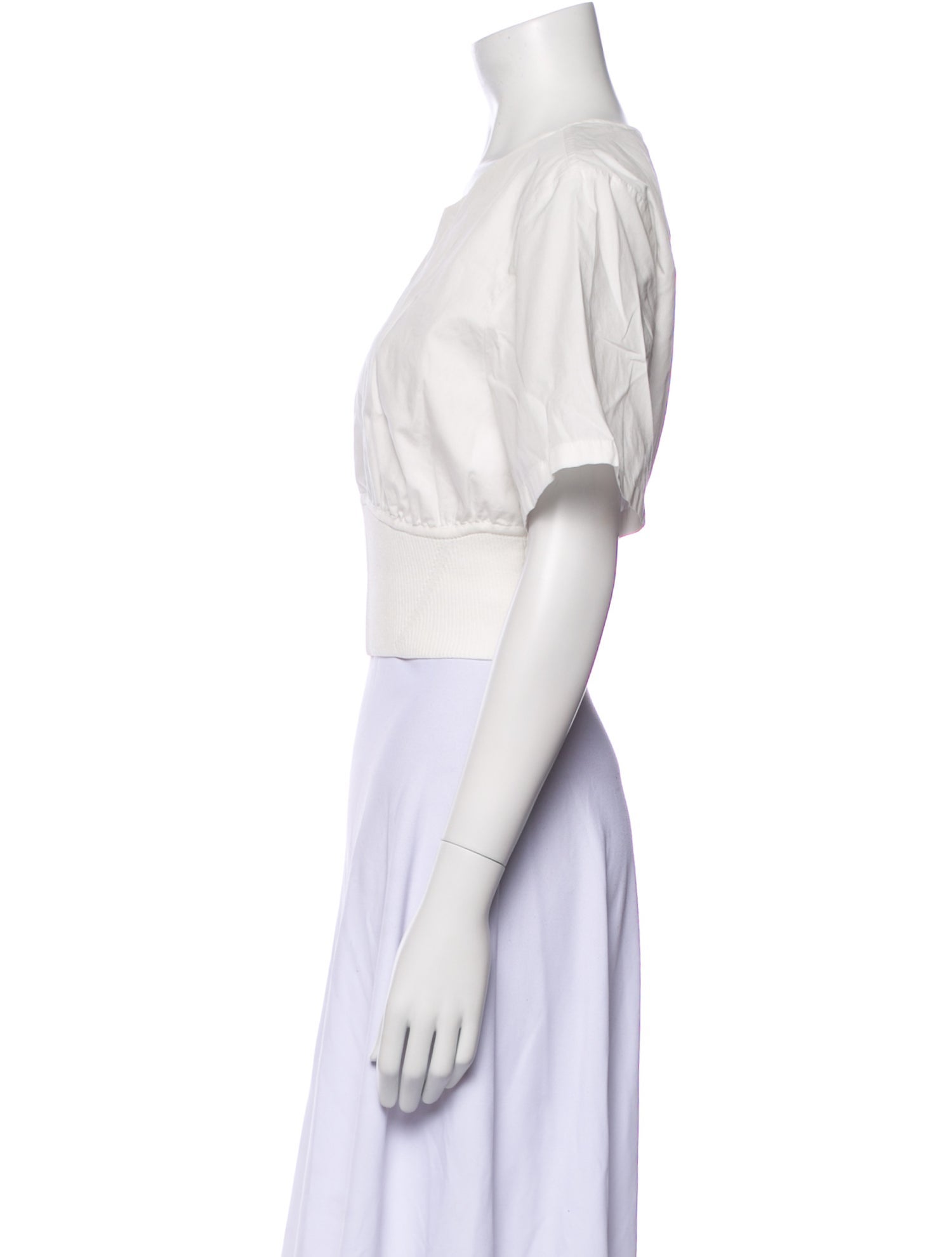 Simkhai V-Neck Short Sleeve Crop Top