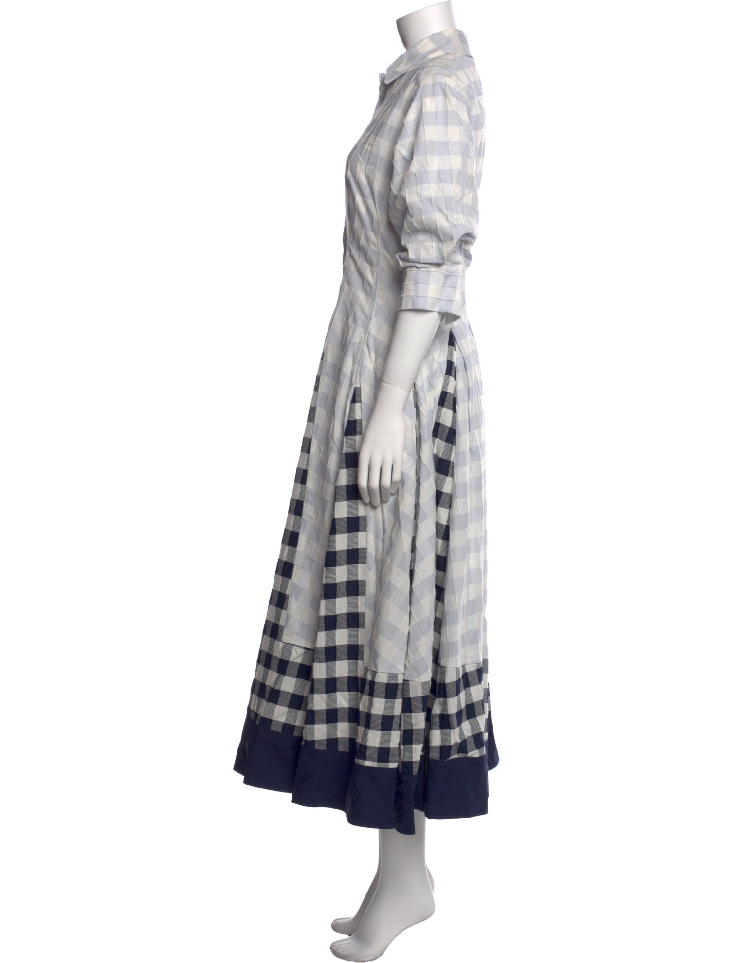 Simkhai Plaid Print Long Dress