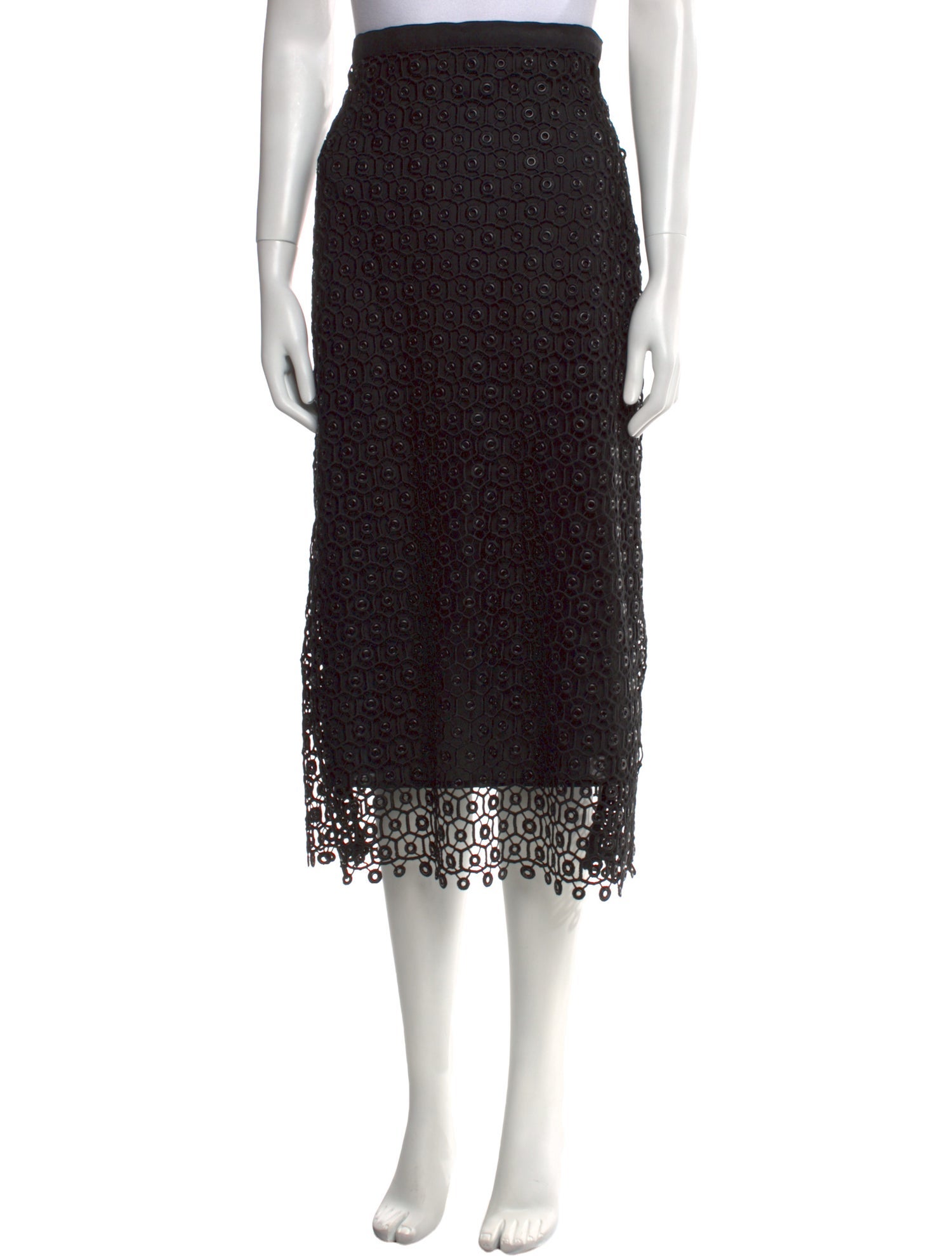 Simkhai Lace Pattern Midi Length Skirt