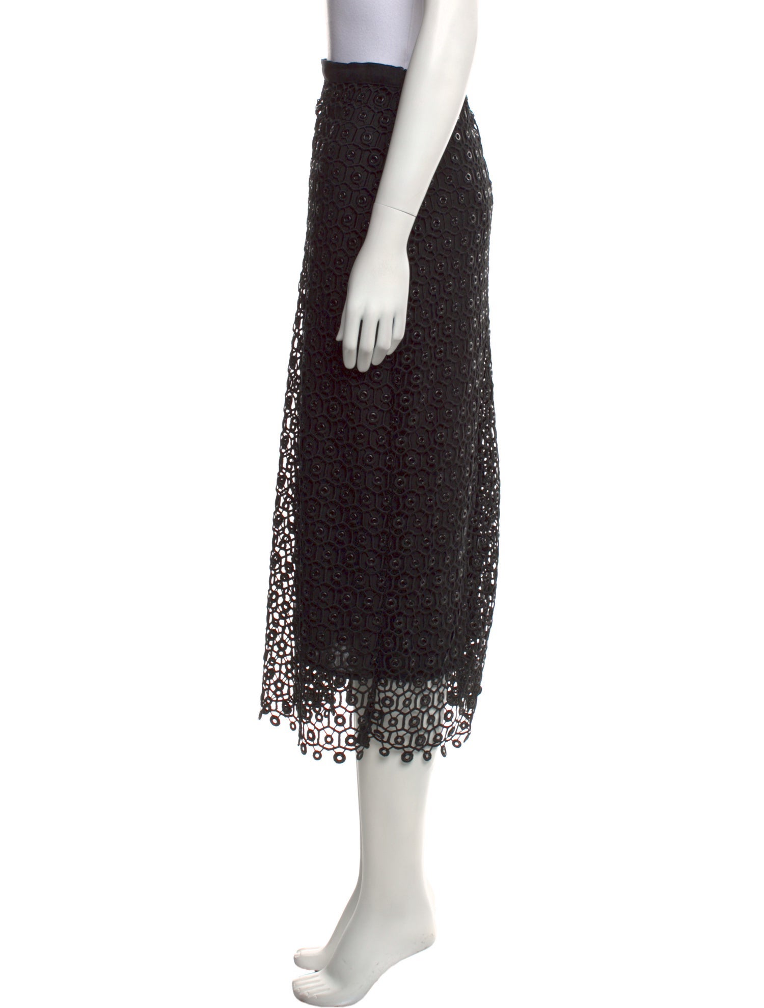Simkhai Lace Pattern Midi Length Skirt