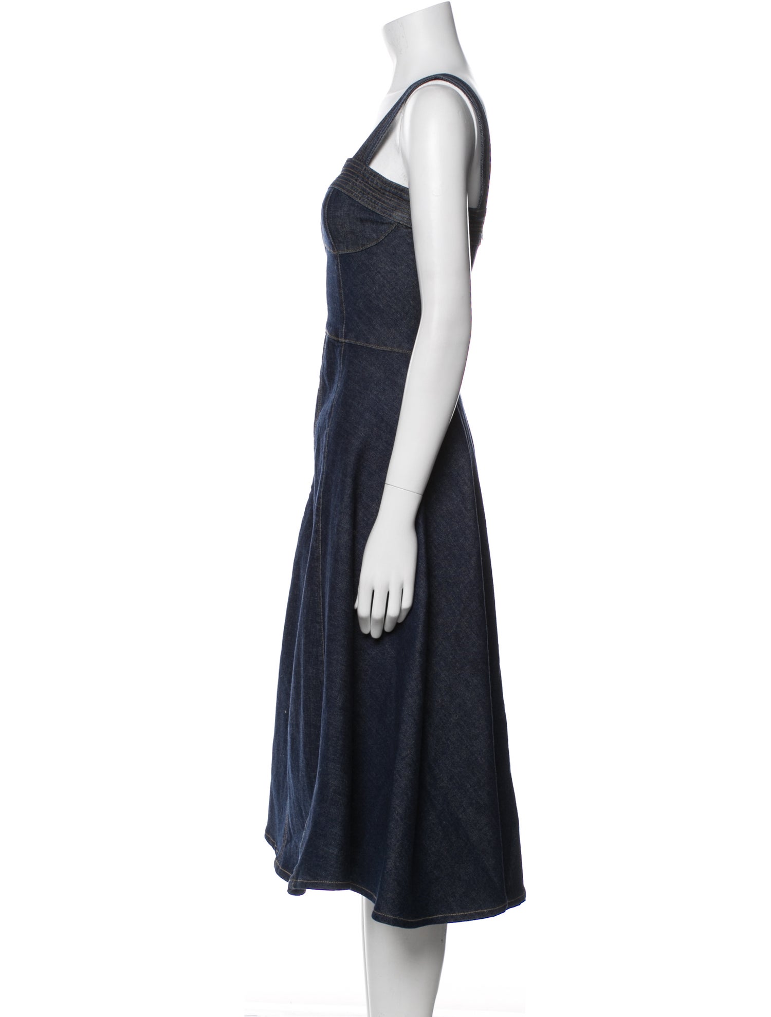 Simkhai Square Neckline Midi Length Dress