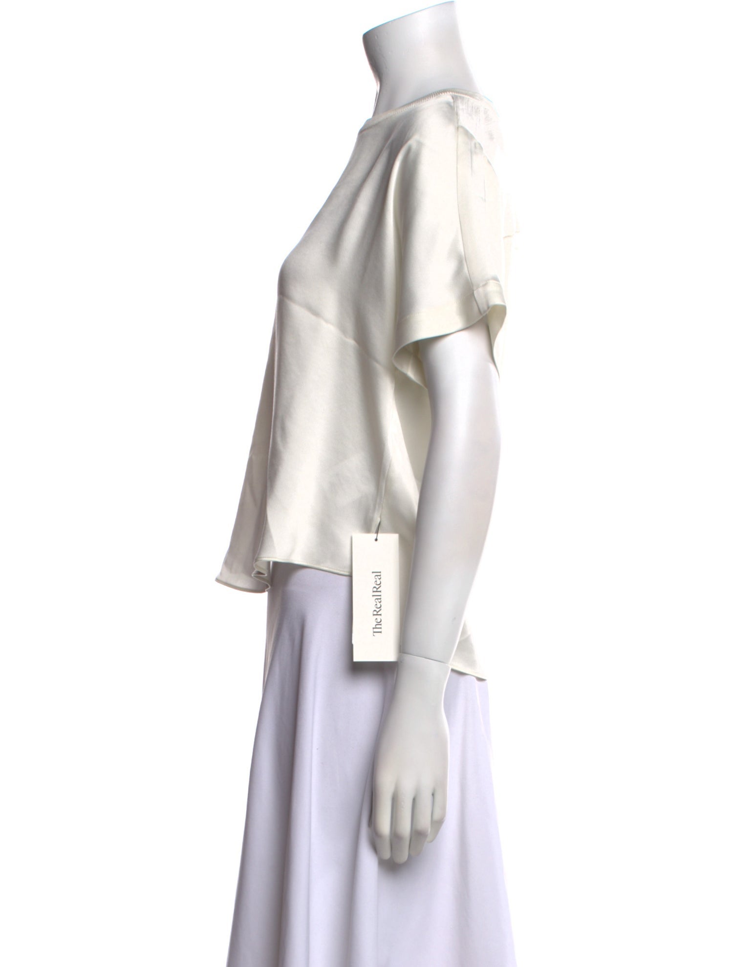 Simkhai Bateau Neckline Short Sleeve Crop Top