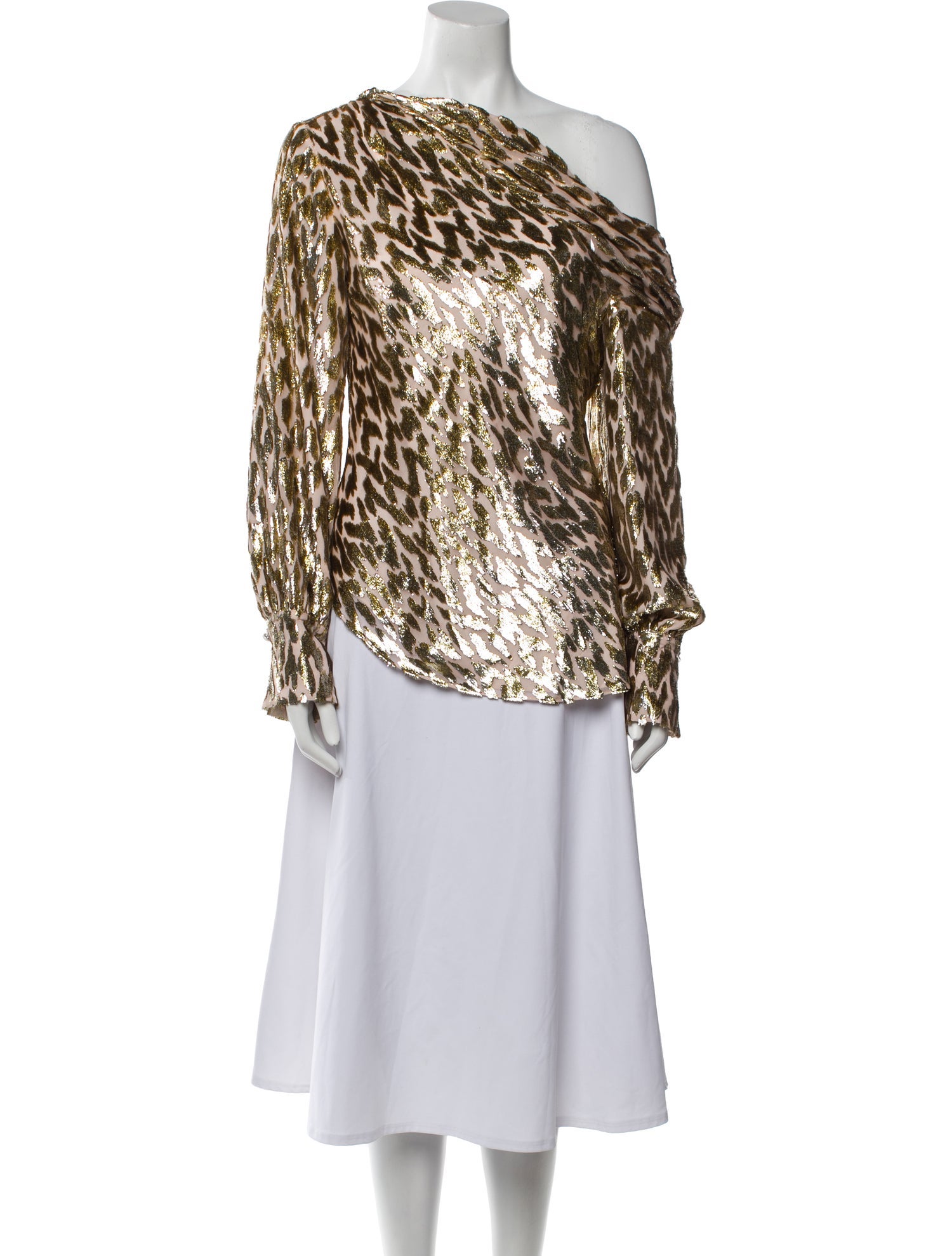 Simkhai Animal Print Asymmetrical Blouse w/ Tags