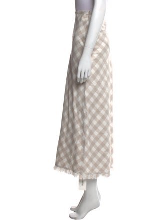 Simkhai Plaid Print Midi Length Skirt