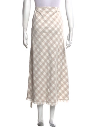 Simkhai Plaid Print Midi Length Skirt