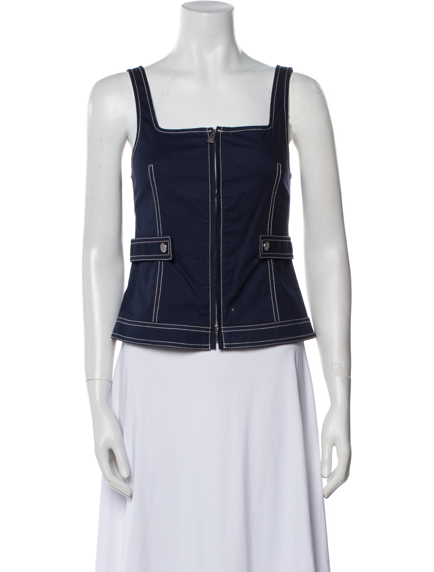 Simkhai Square Neckline Sleeveless Crop Top