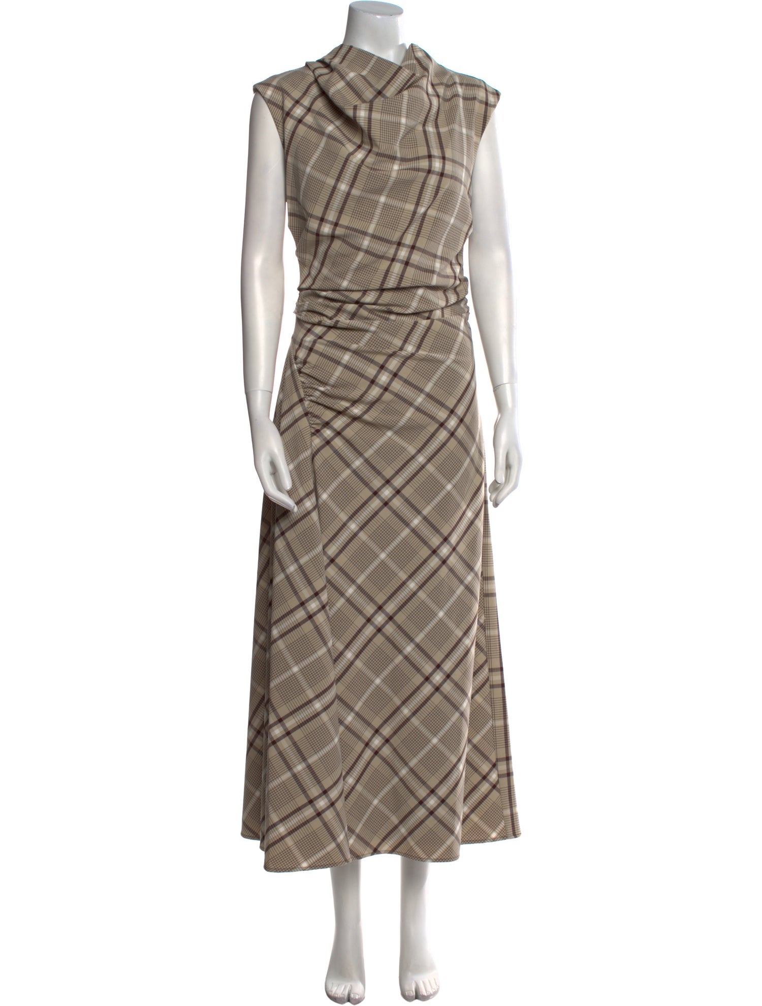 Simkhai Plaid Print Long Dress