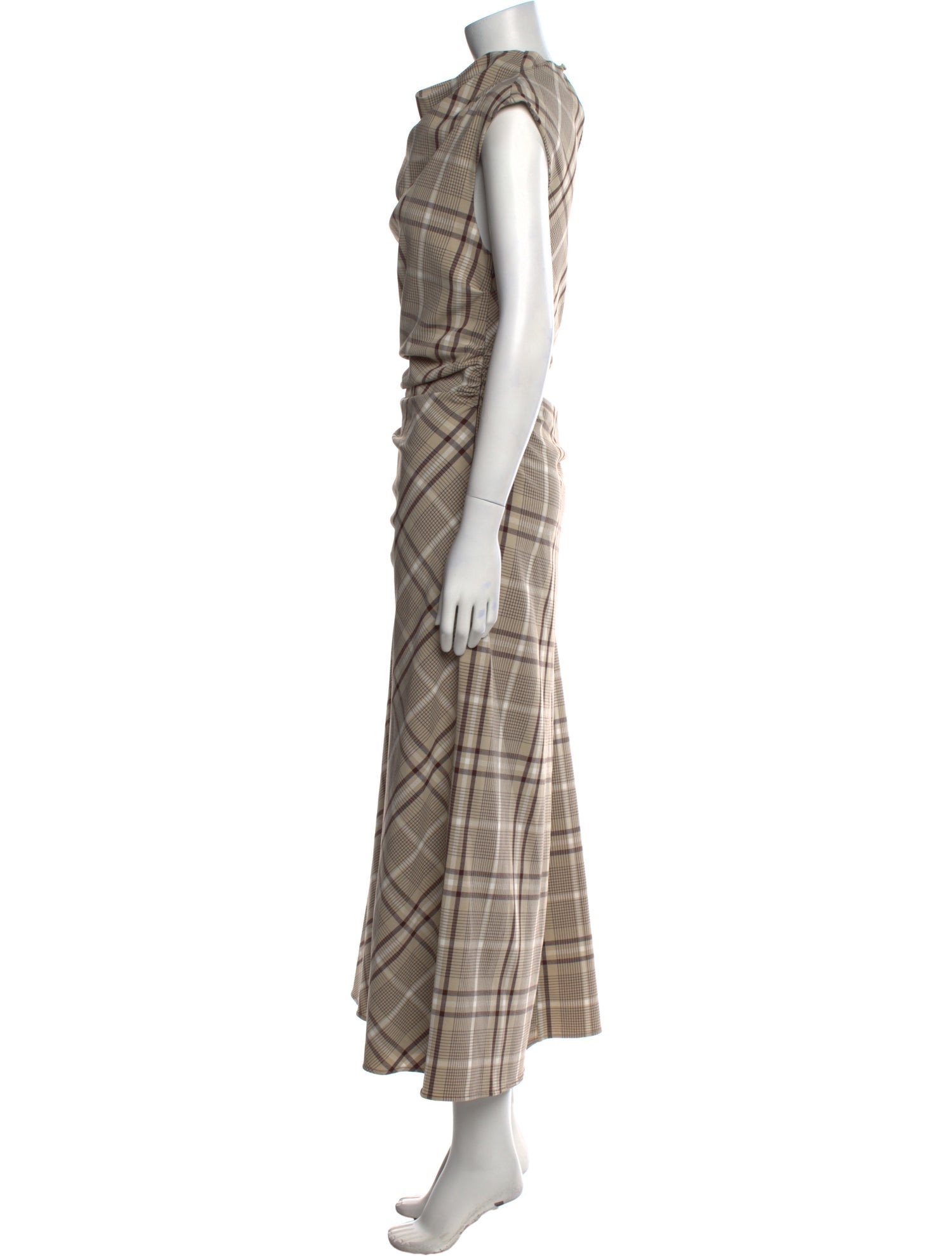 Simkhai Plaid Print Long Dress