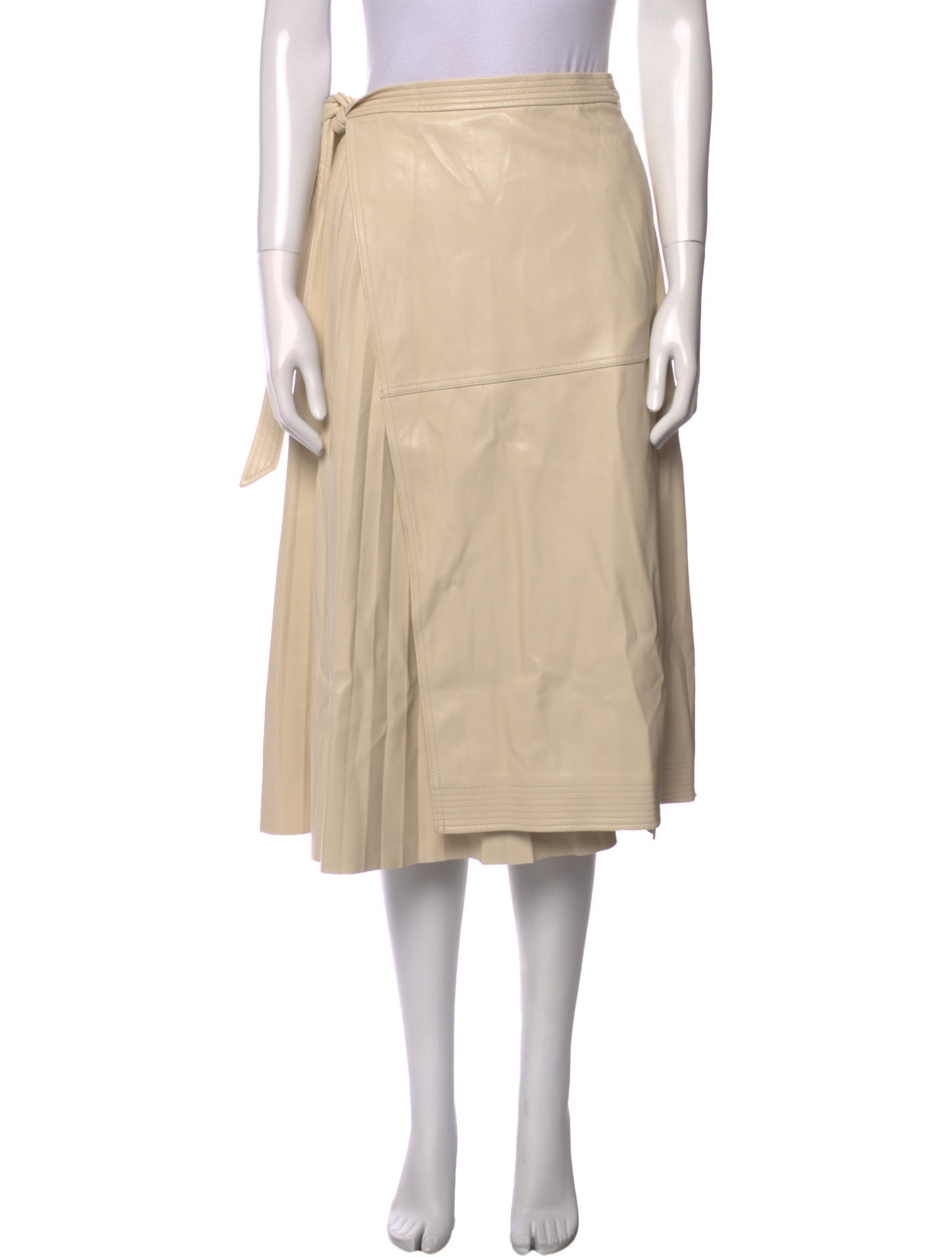 Simkhai Pleated Accents Midi Length Skirt