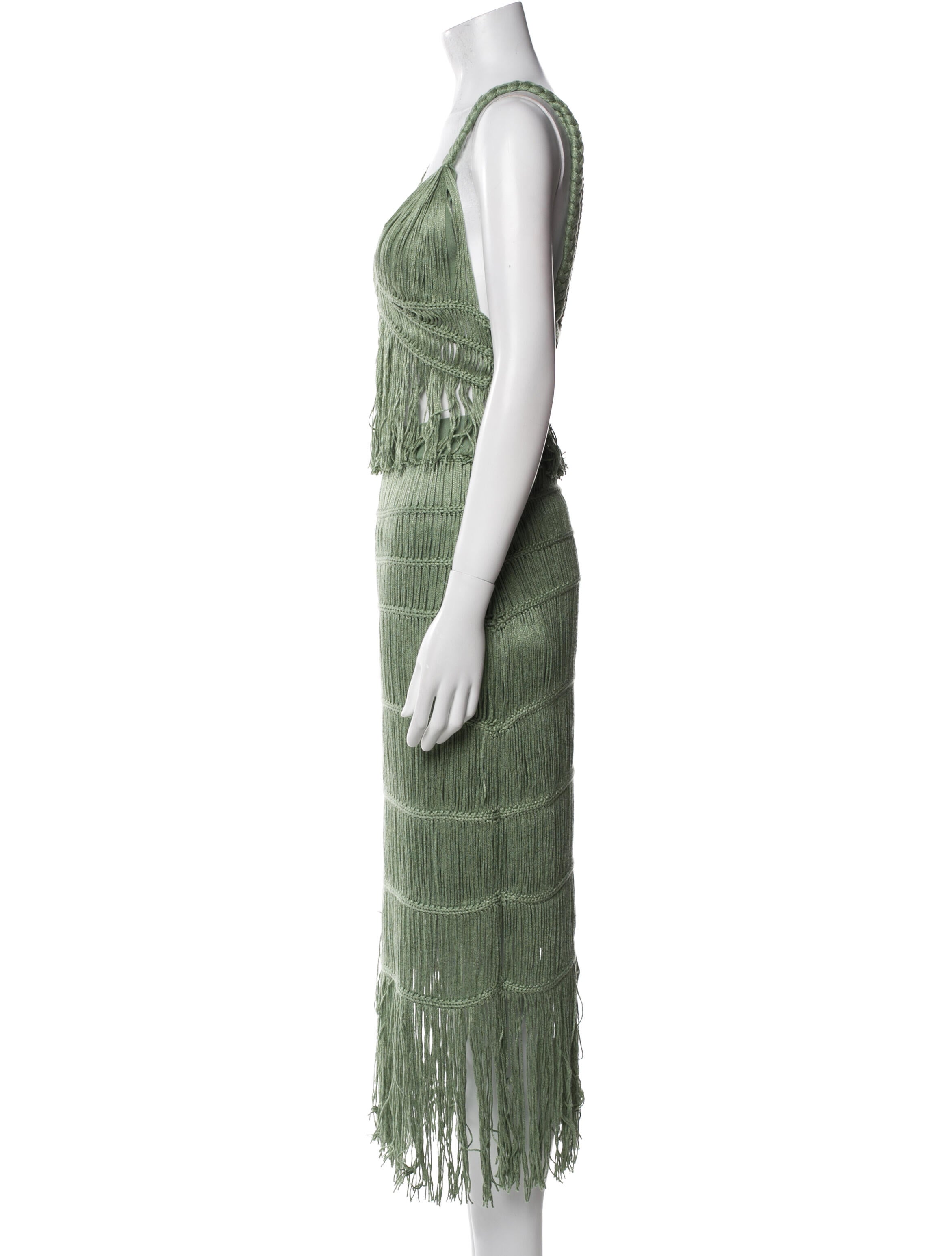 Simkhai Fringe Trim Accent Skirt Set