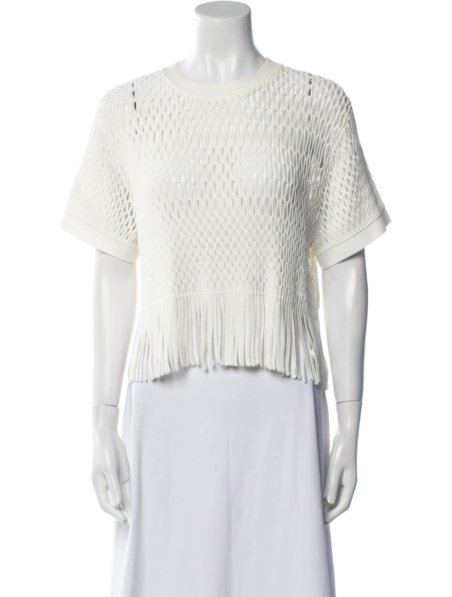 Simkhai Crew Neck Short Sleeve Crop Top