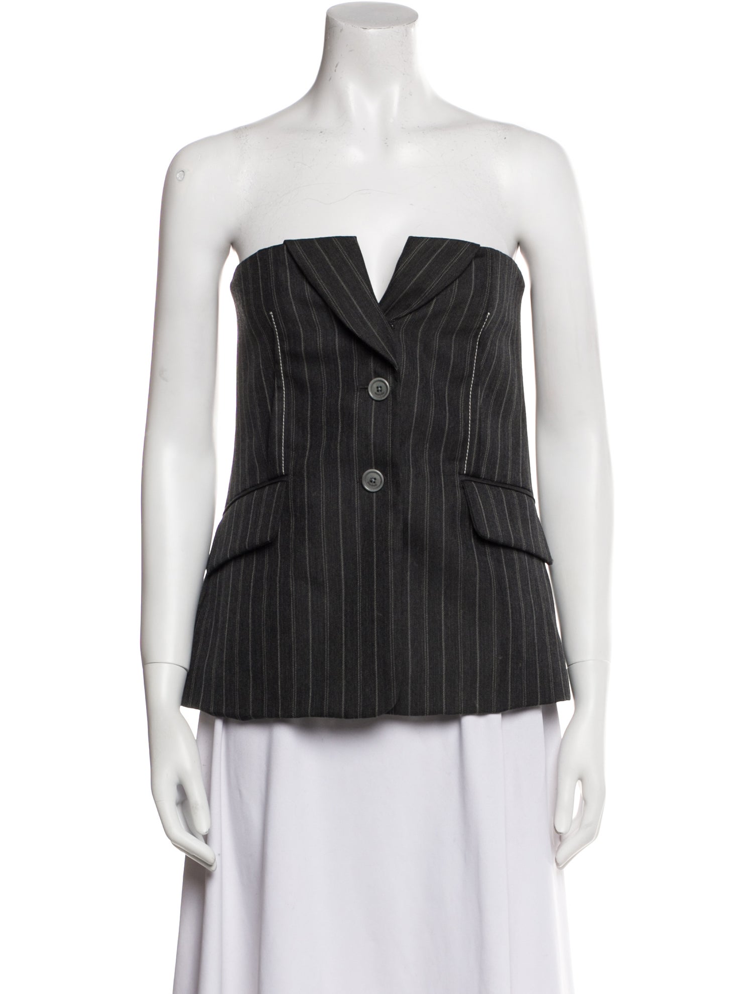 Simkhai Wool Strapless Top