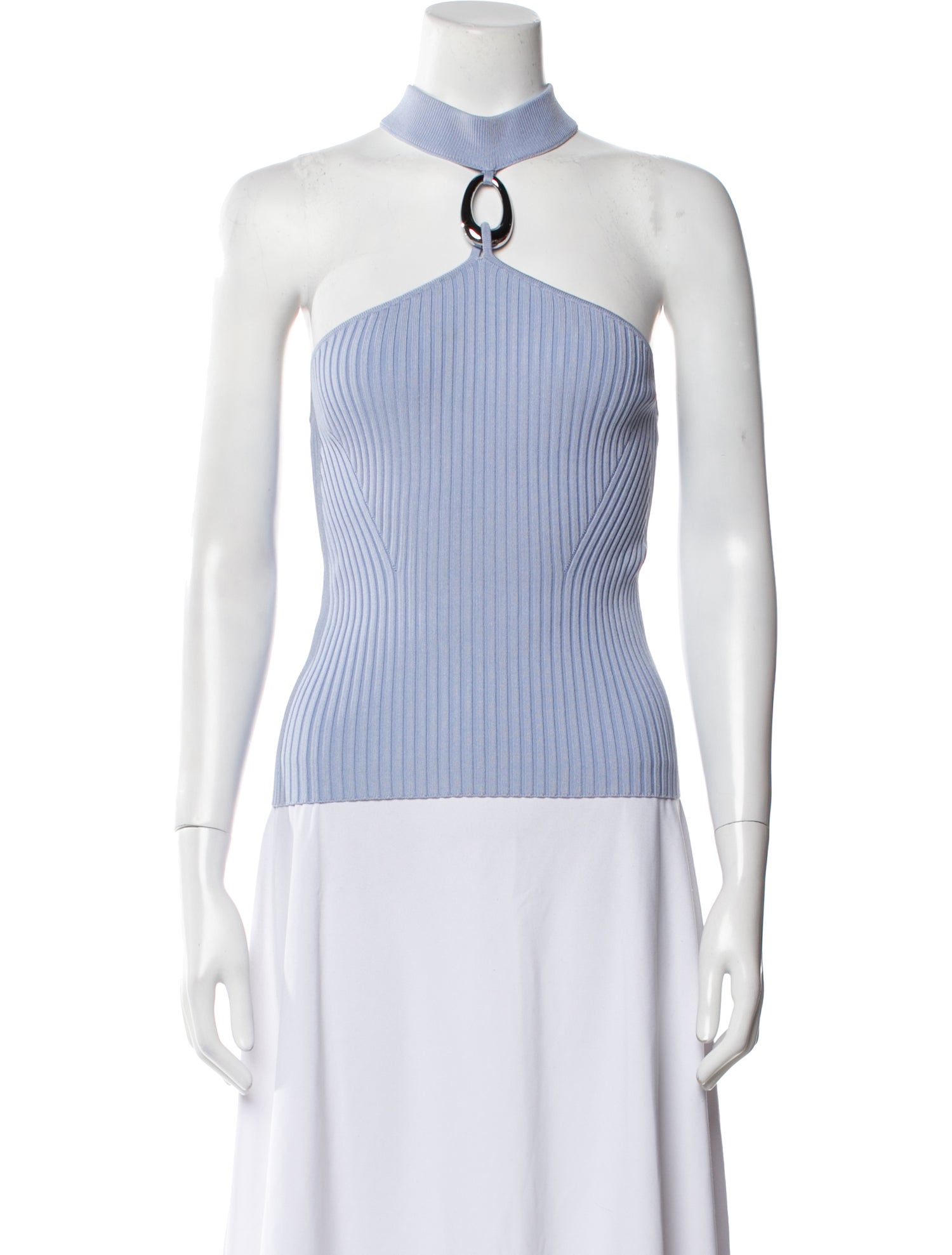 Simkhai Striped Halterneck Crop Top