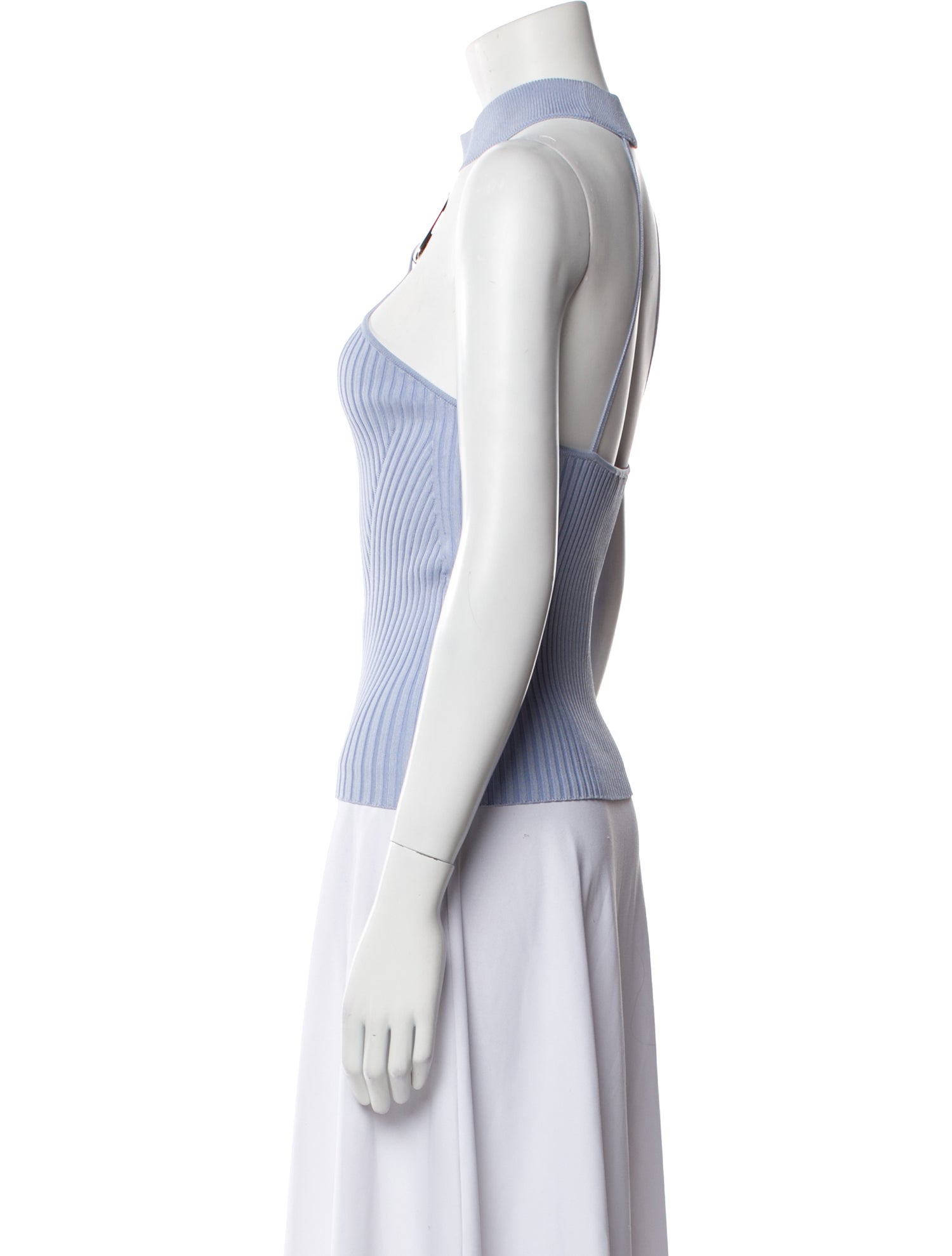 Simkhai Striped Halterneck Crop Top