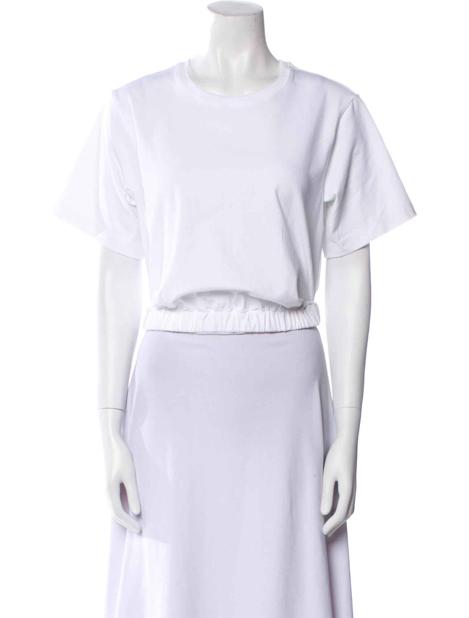 Simkhai Crew Neck Short Sleeve Crop Top