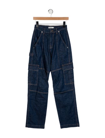 Simkhai Mid-Rise Straight Leg Jeans