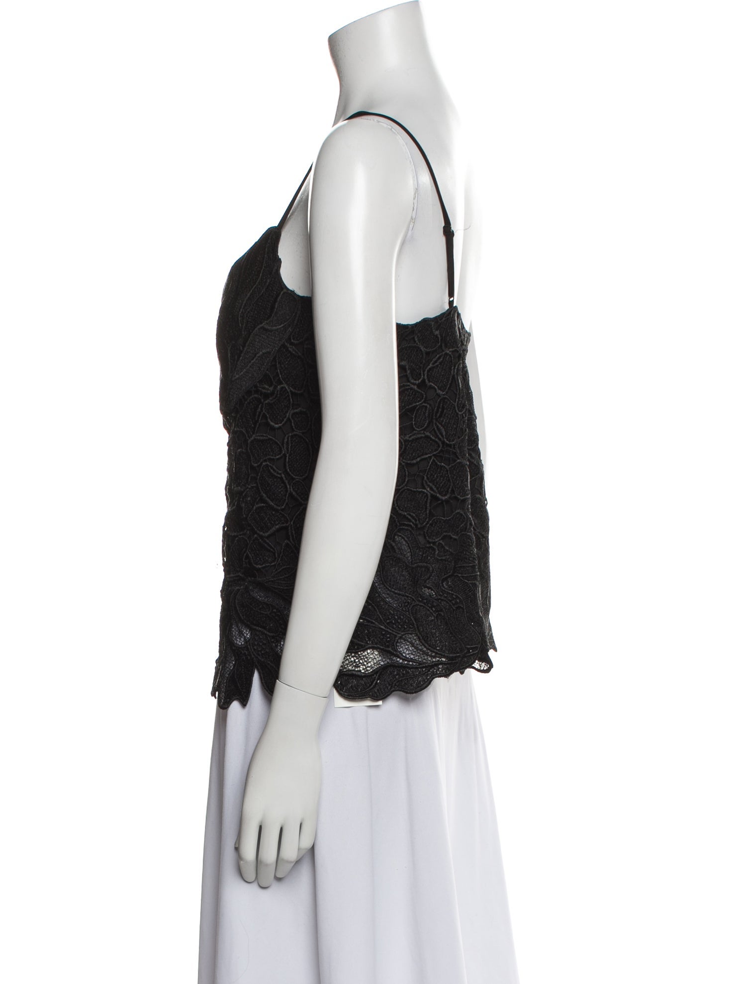 Simkhai Lace Pattern Square Neckline Top