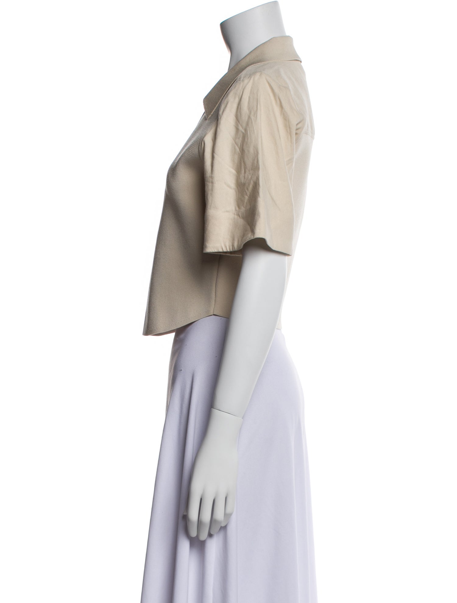 Simkhai V-Neck Short Sleeve Crop Top