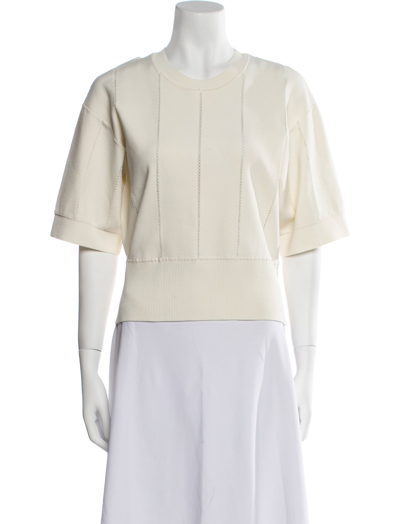 Simkhai Crew Neck Short Sleeve Crop Top