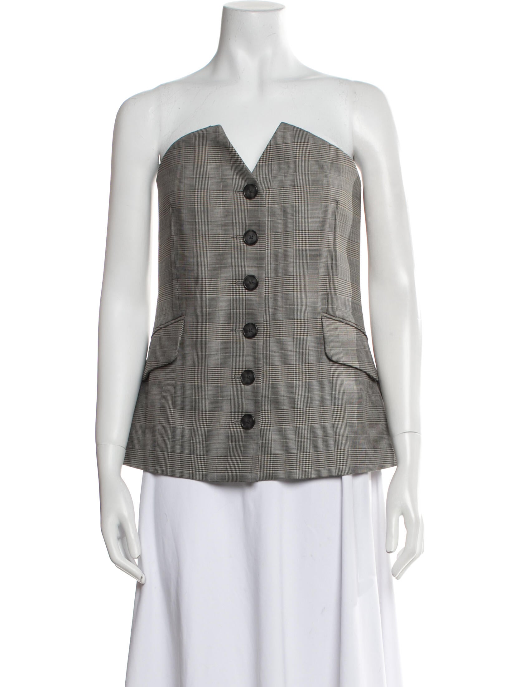 Simkhai Plaid Print Vest