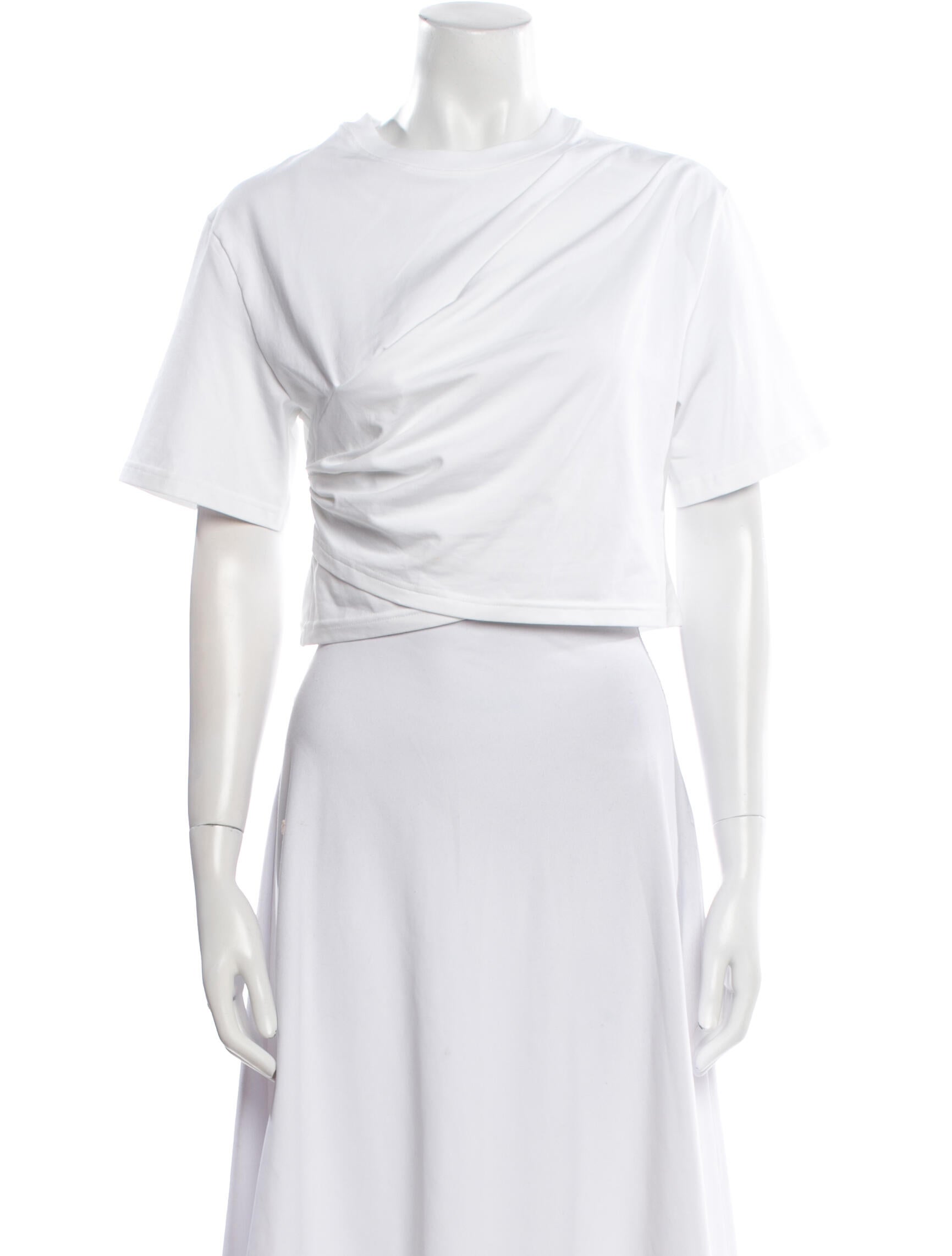 Simkhai Crew Neck Short Sleeve Crop Top