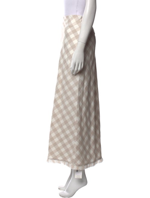 Simkhai Plaid Print Midi Length Skirt