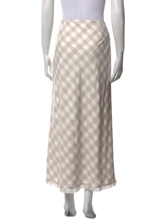 Simkhai Plaid Print Midi Length Skirt