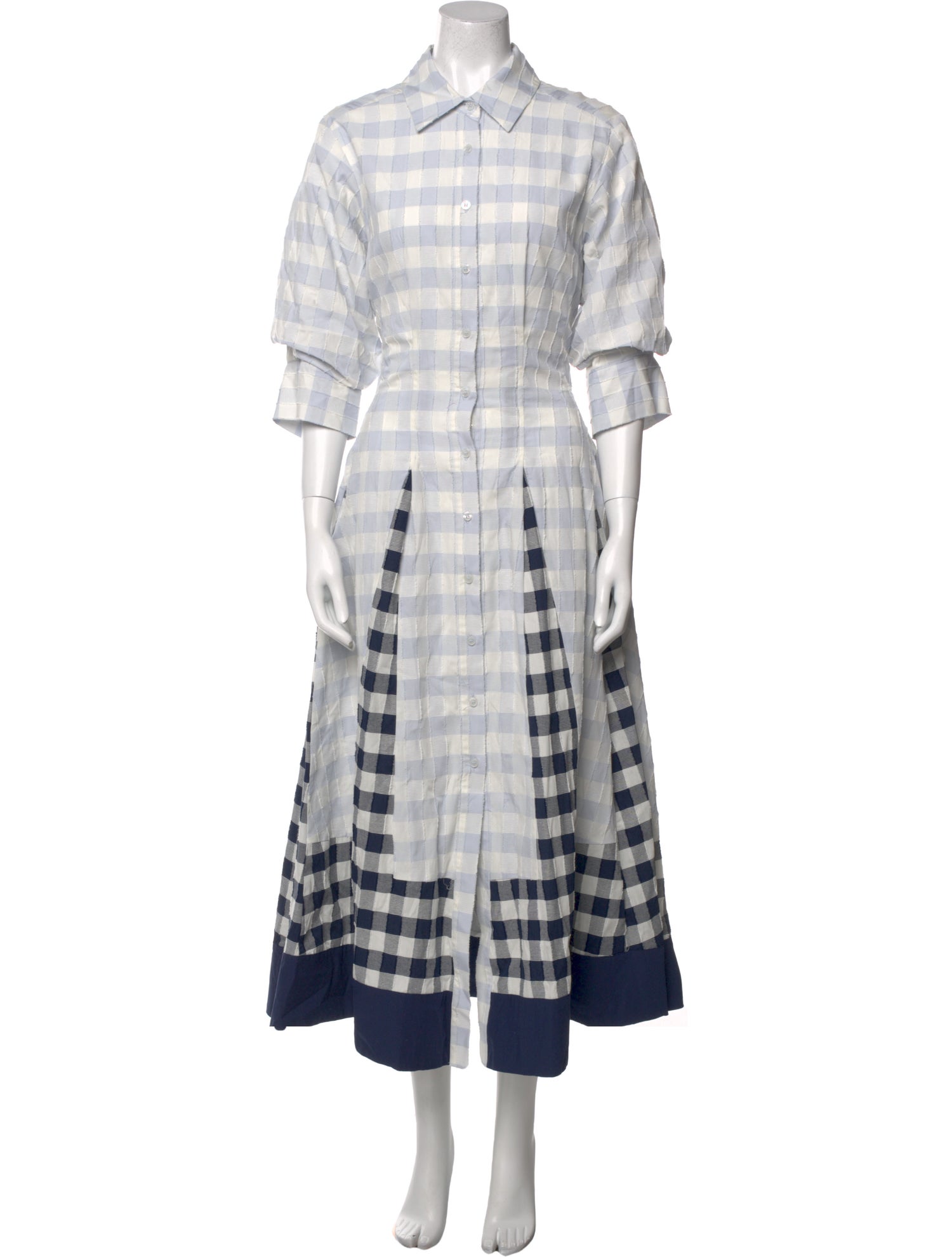 Simkhai Plaid Print Long Dress