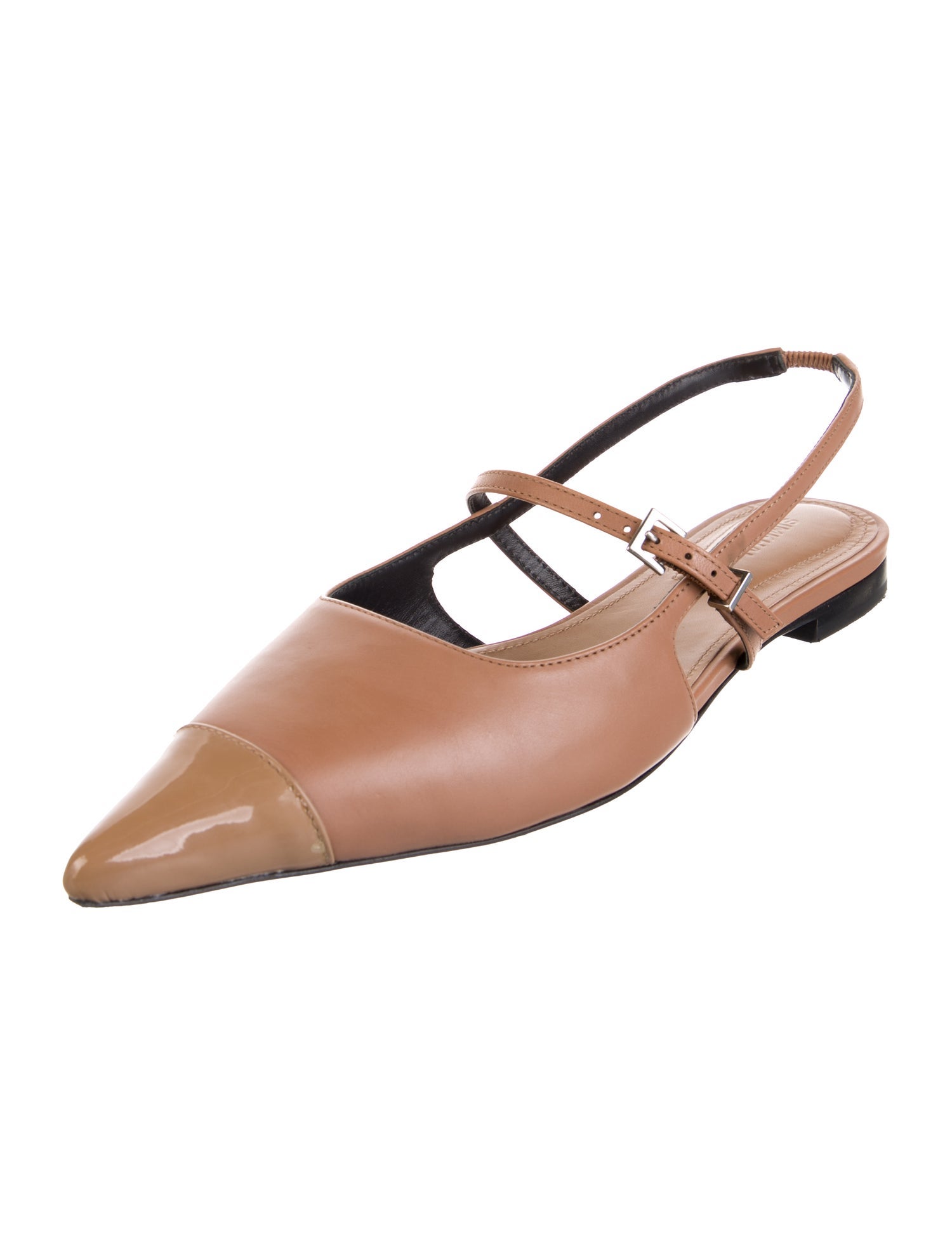 Simkhai Leather Slingback Flats